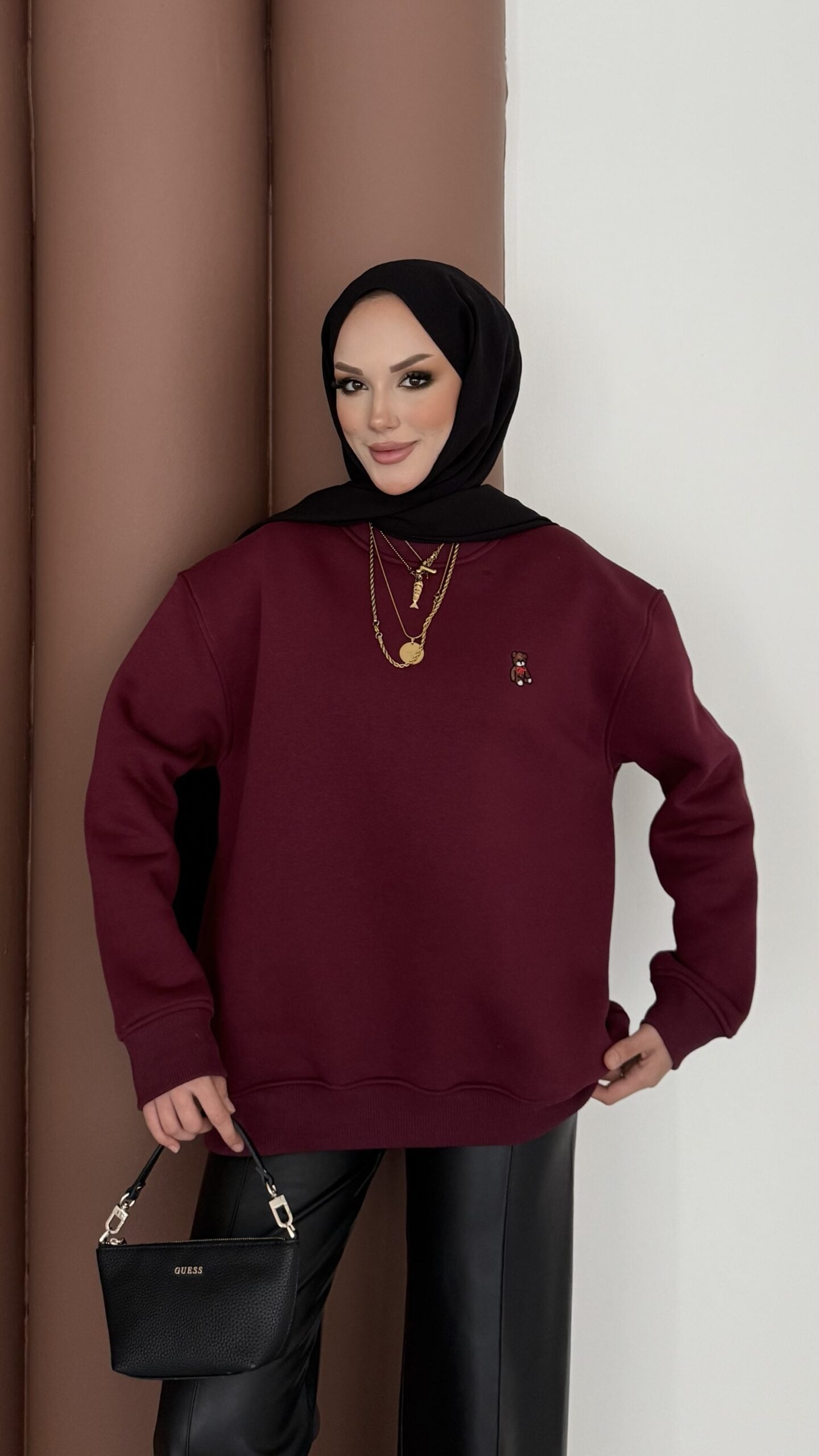 Ayıcık Baskılı Şardonlu Sweat |  
