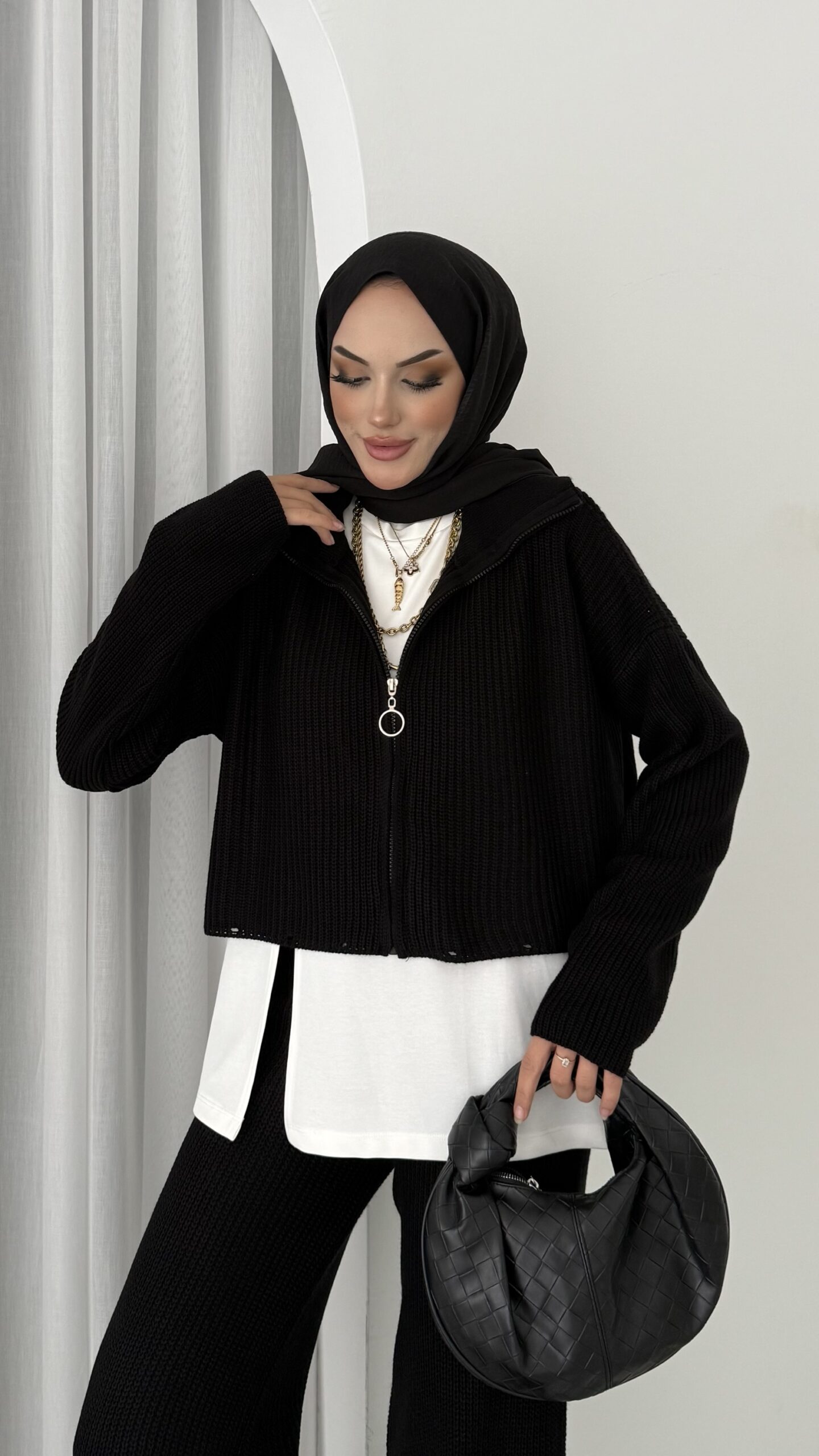 Crop İçlikli Triko Takım |  