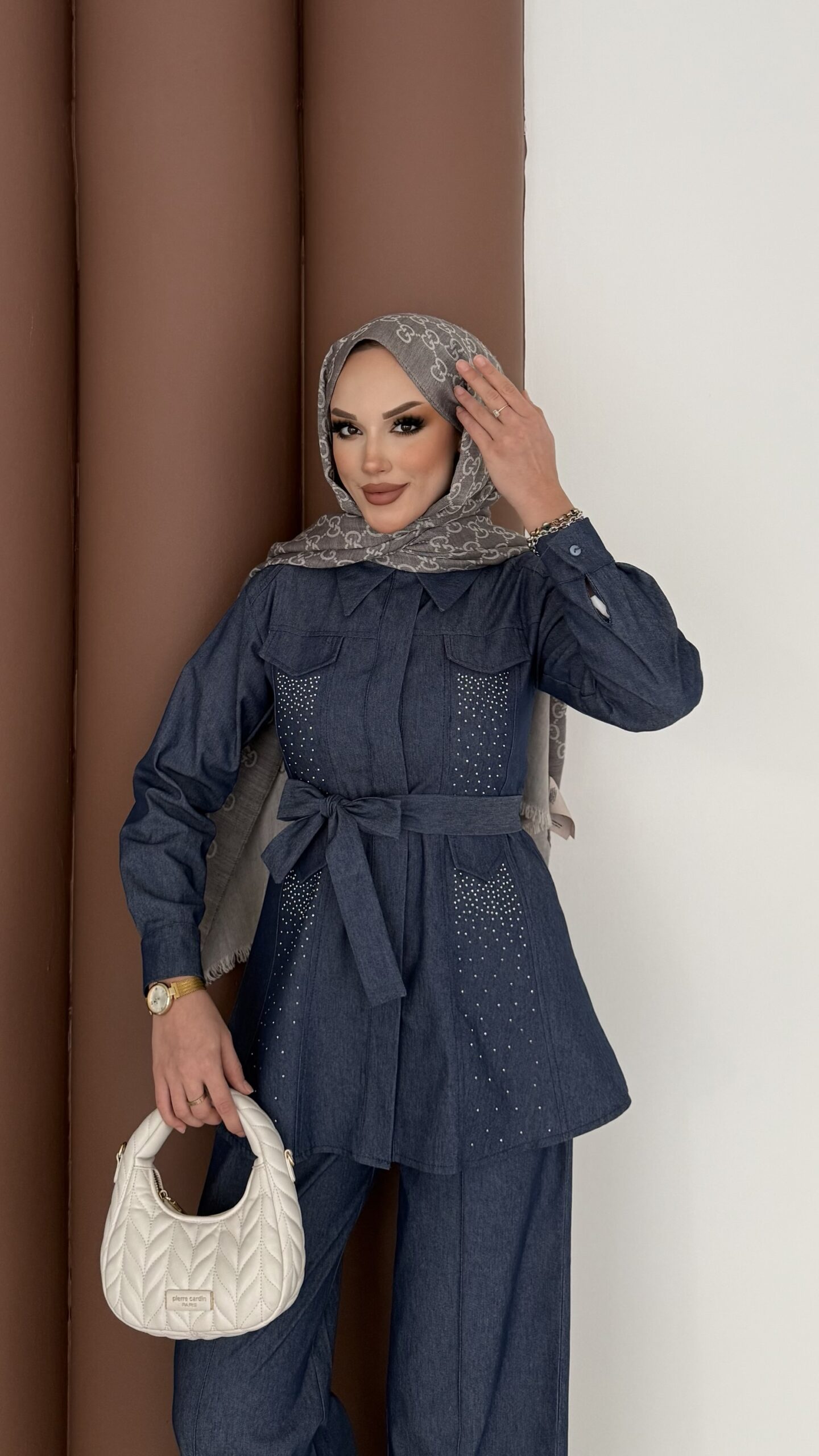 Belinda Premium Taşlı İkili Takım |  