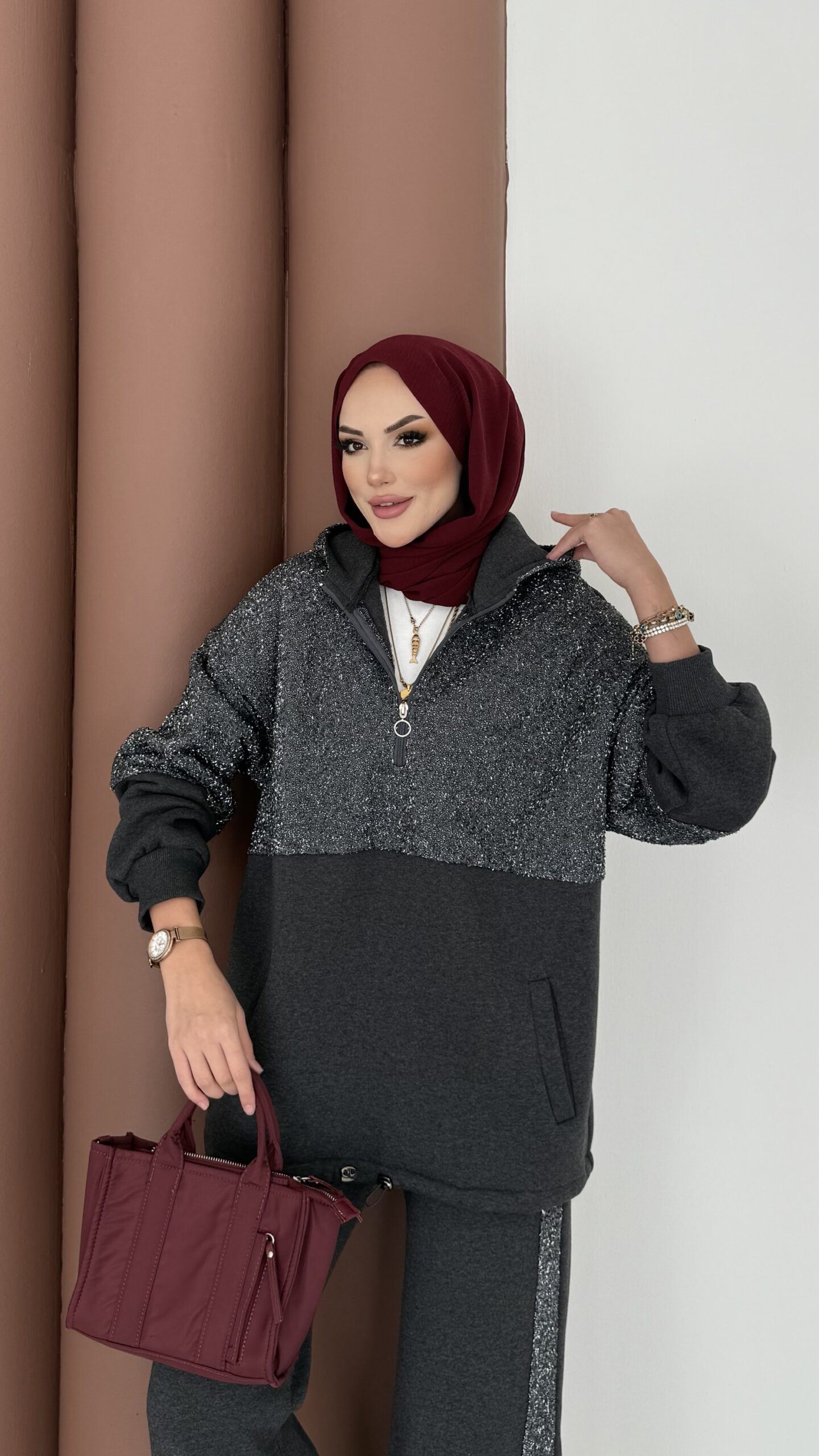 Cool Kum Payet Şardonlu İkili Takım |  