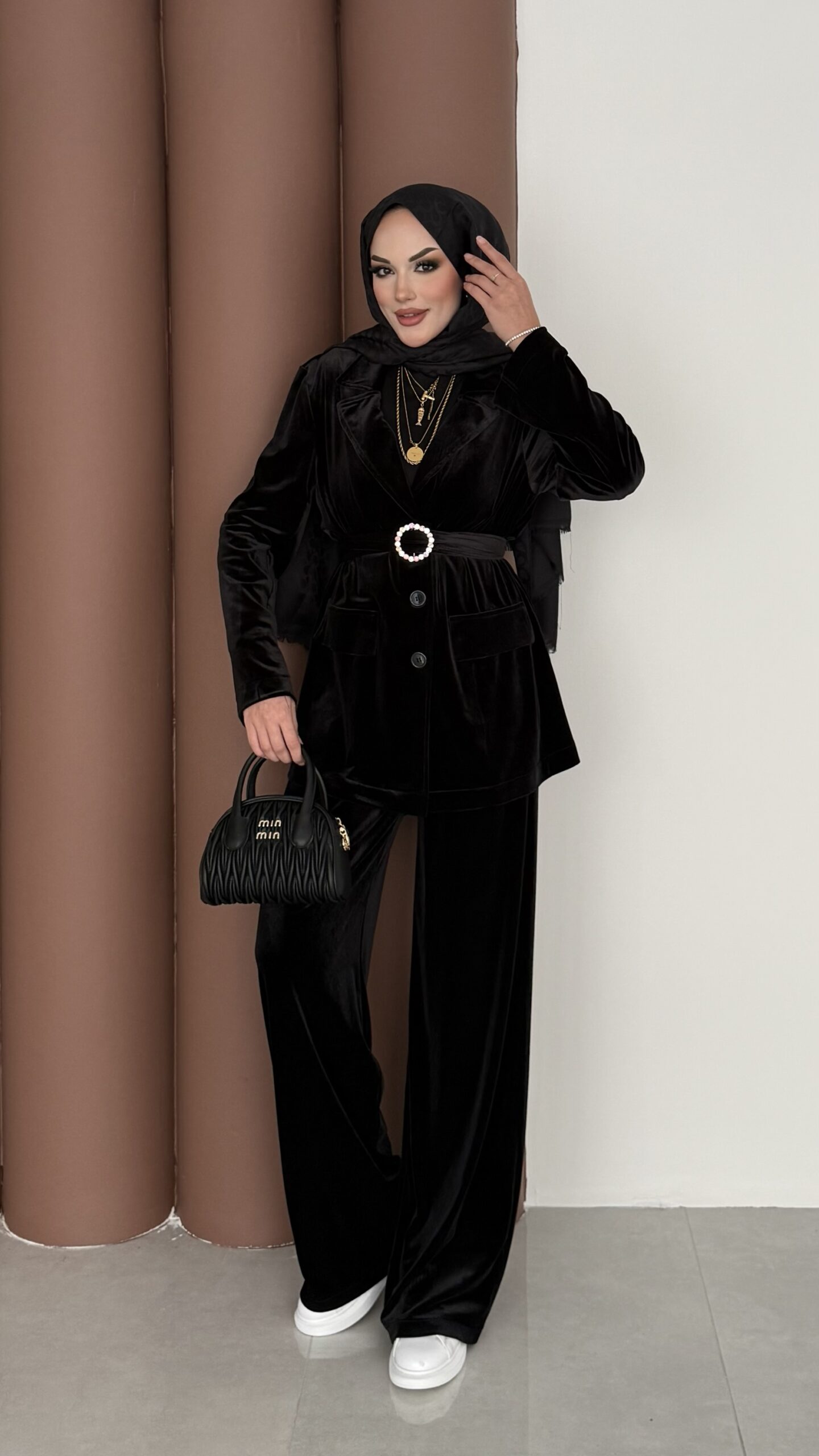 İconic Kadife Blazer İkili Takım |  