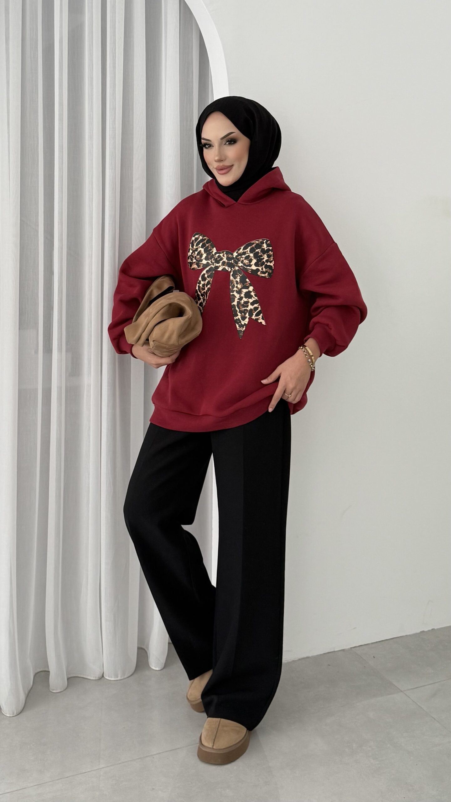 Kurdela Baskılı Şardonlu Sweatshirt |  