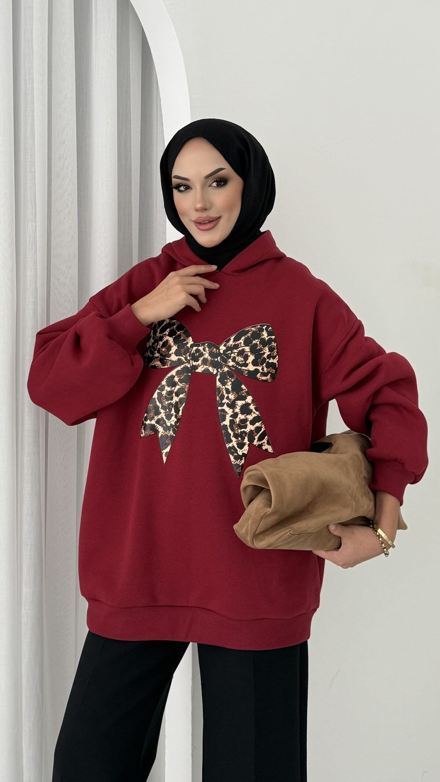 Kurdela Baskılı Şardonlu Sweatshirt |  