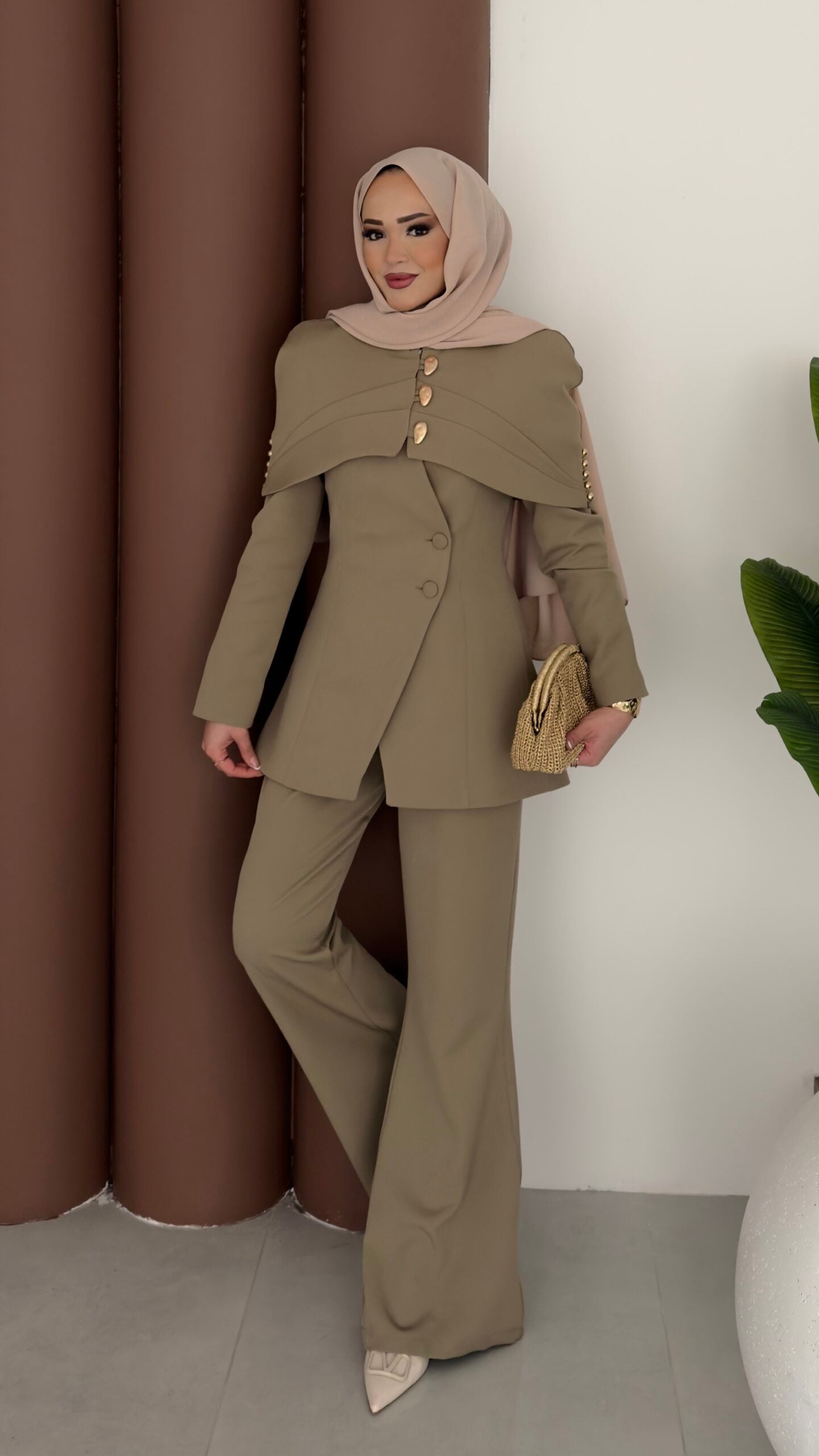 Deluxe Pelerin Blazer İkili Takım |  