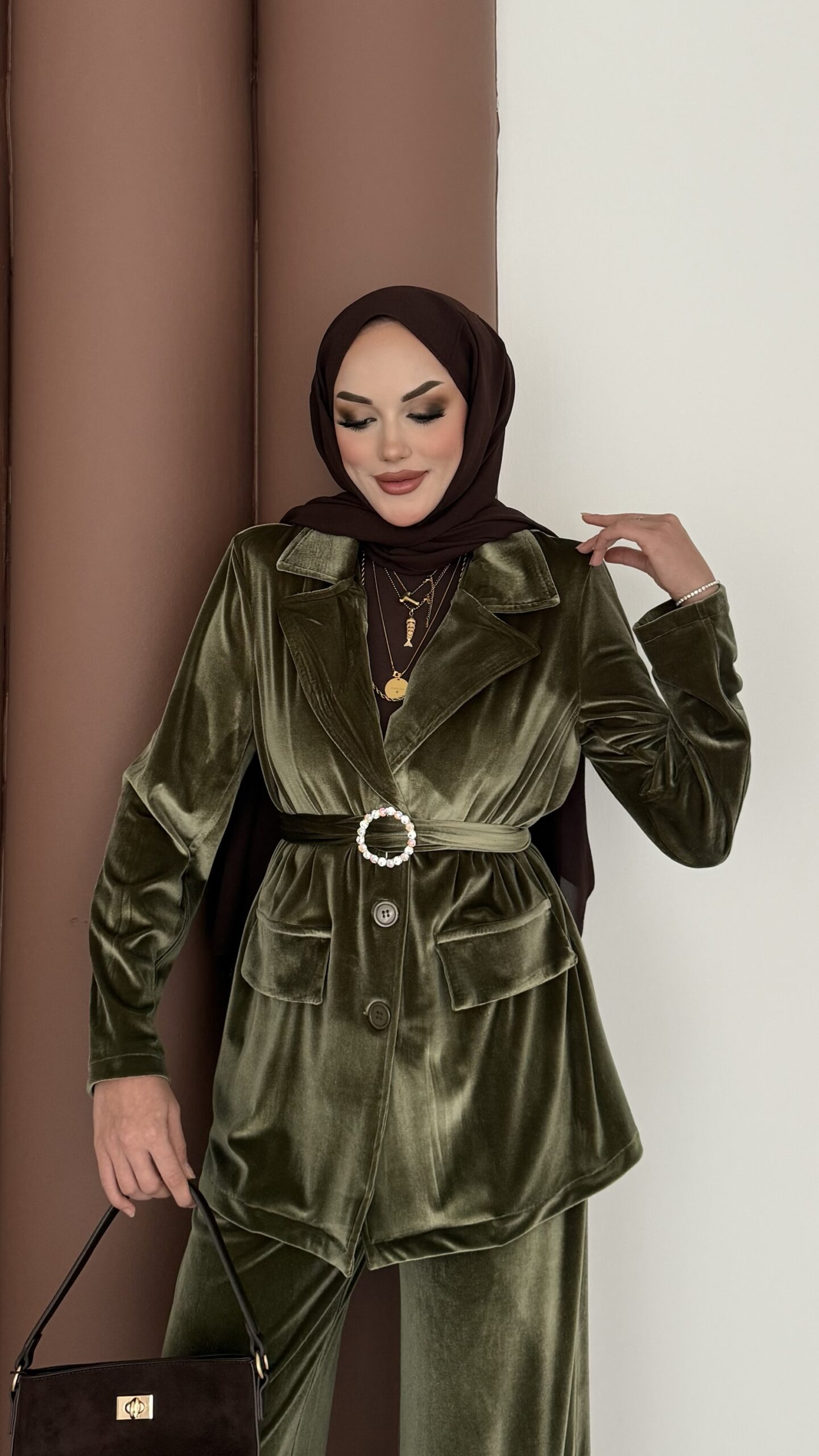 İconic Kadife Blazer İkili Takım |  