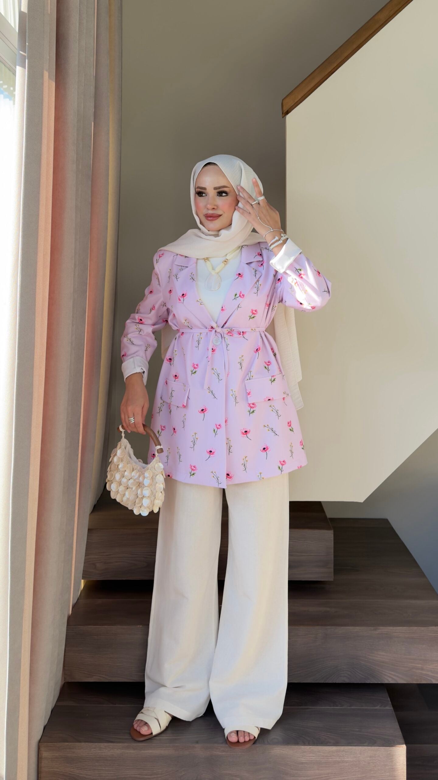 Çiçek Desenli Blazer Ceket |  