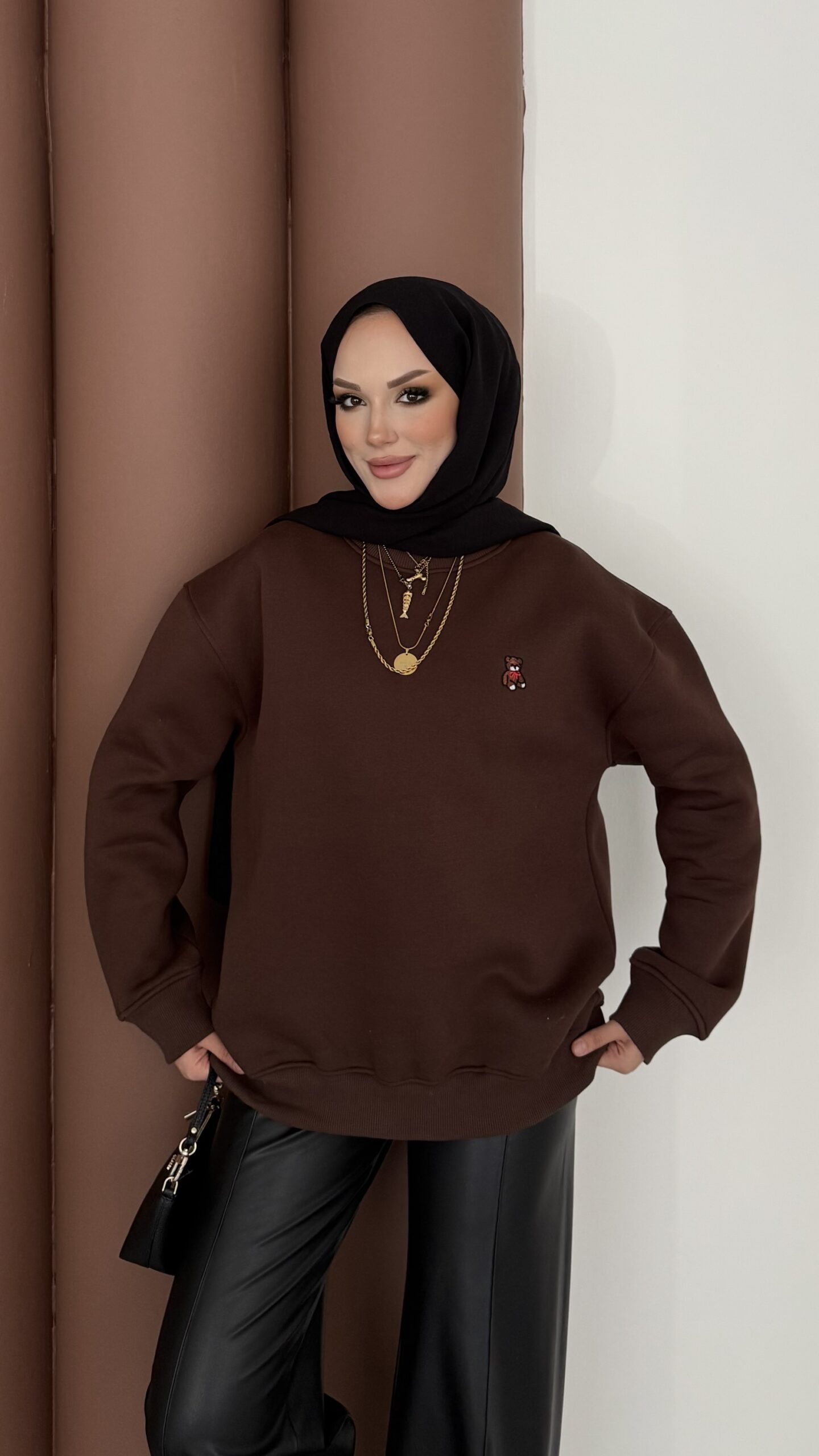 Ayıcık Baskılı Şardonlu Sweat |  