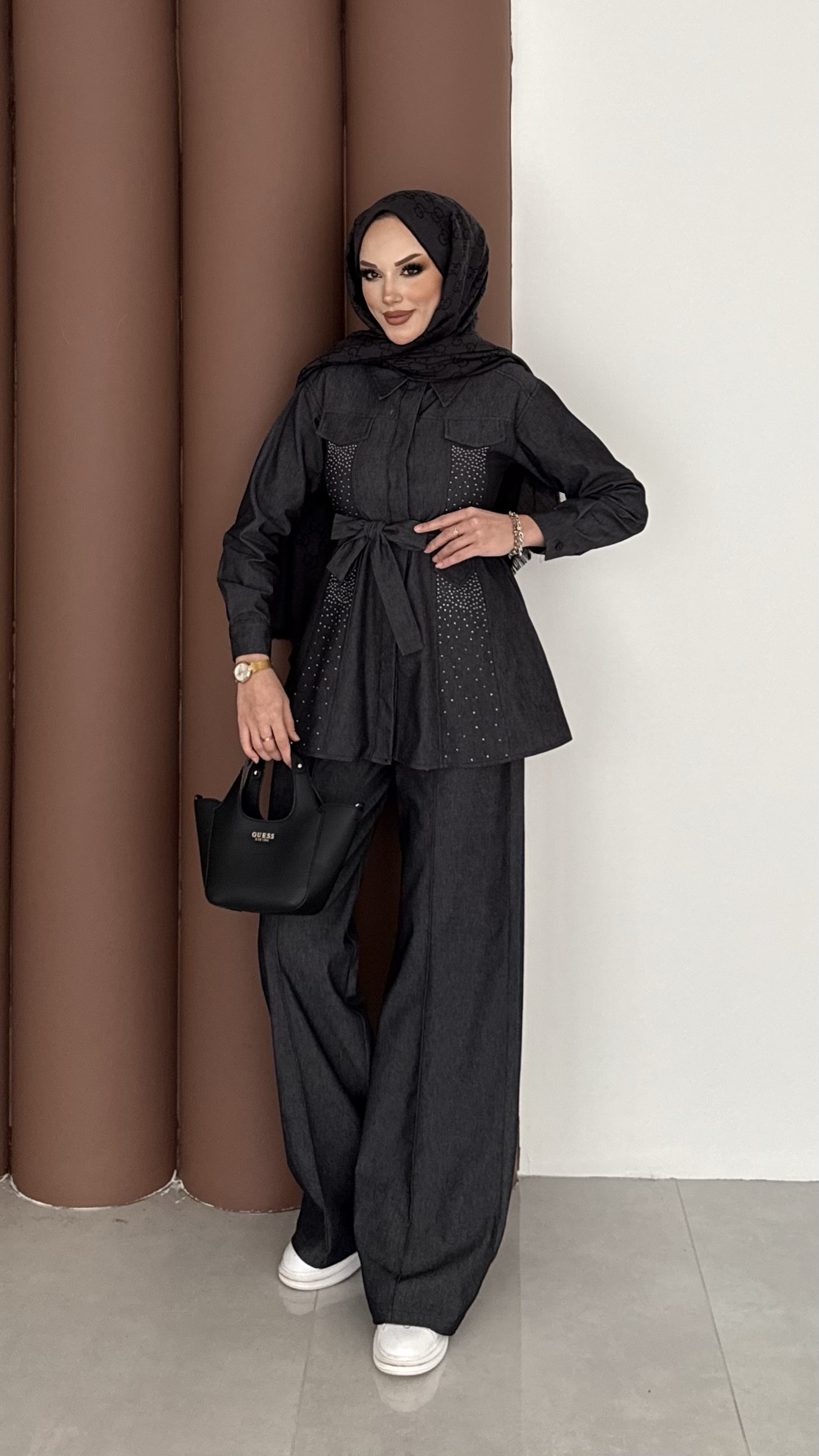 Belinda Premium Taşlı İkili Takım |  
