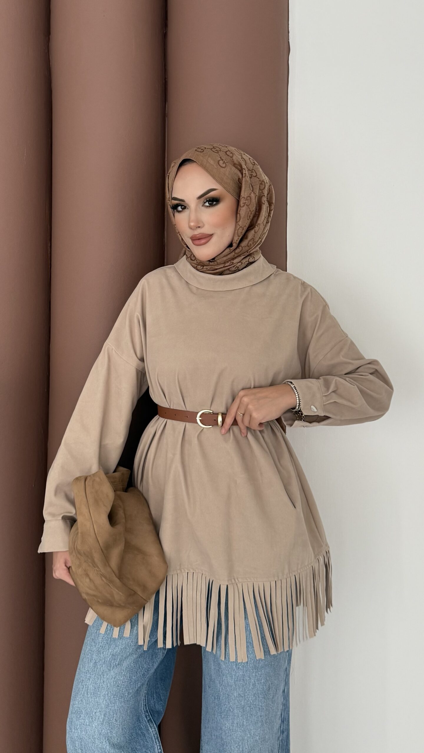 Autumn Süet Fırfırlı Tunik |  