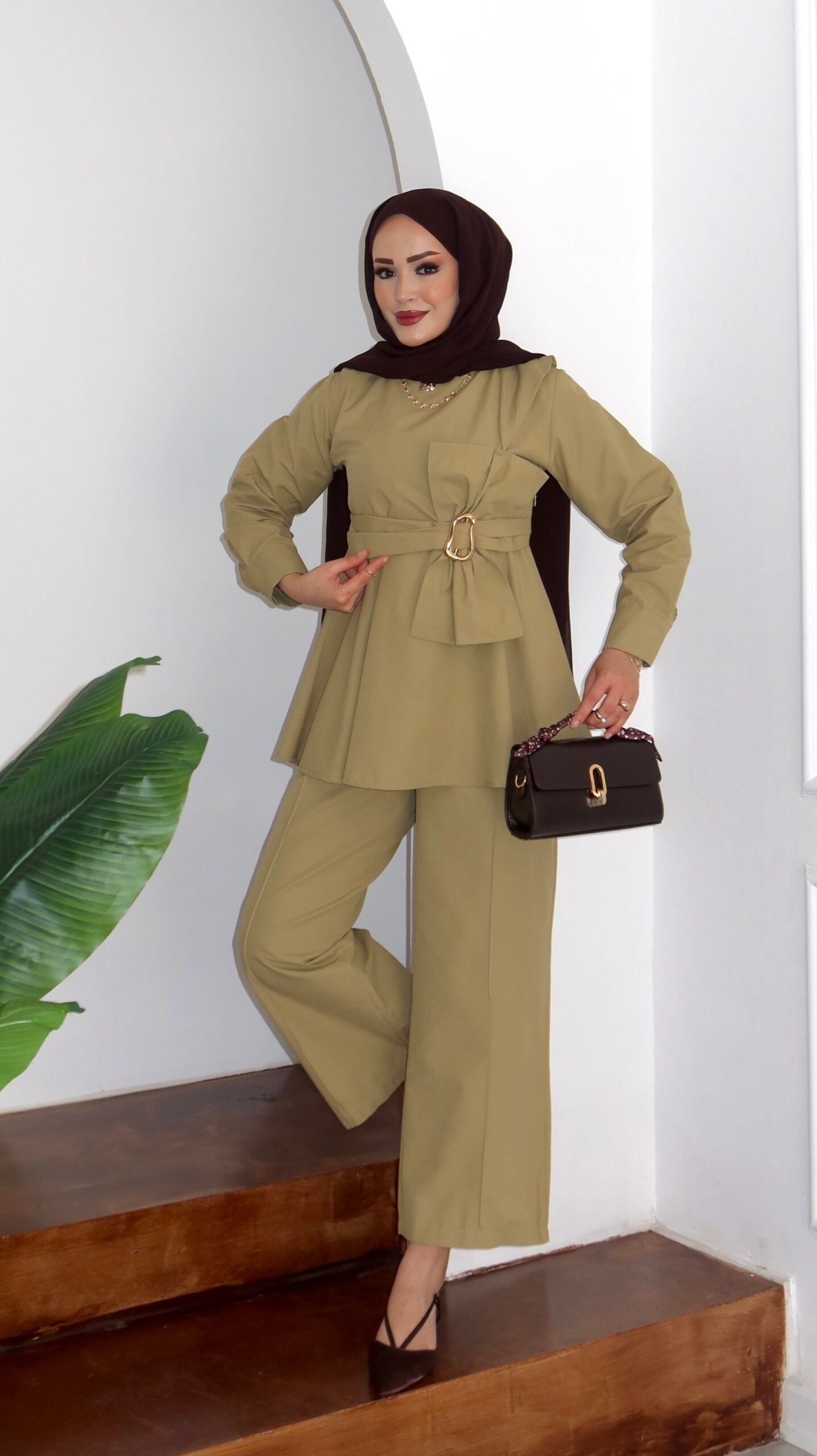 Zaira Fiyonklu Poplin İkili Takım |  