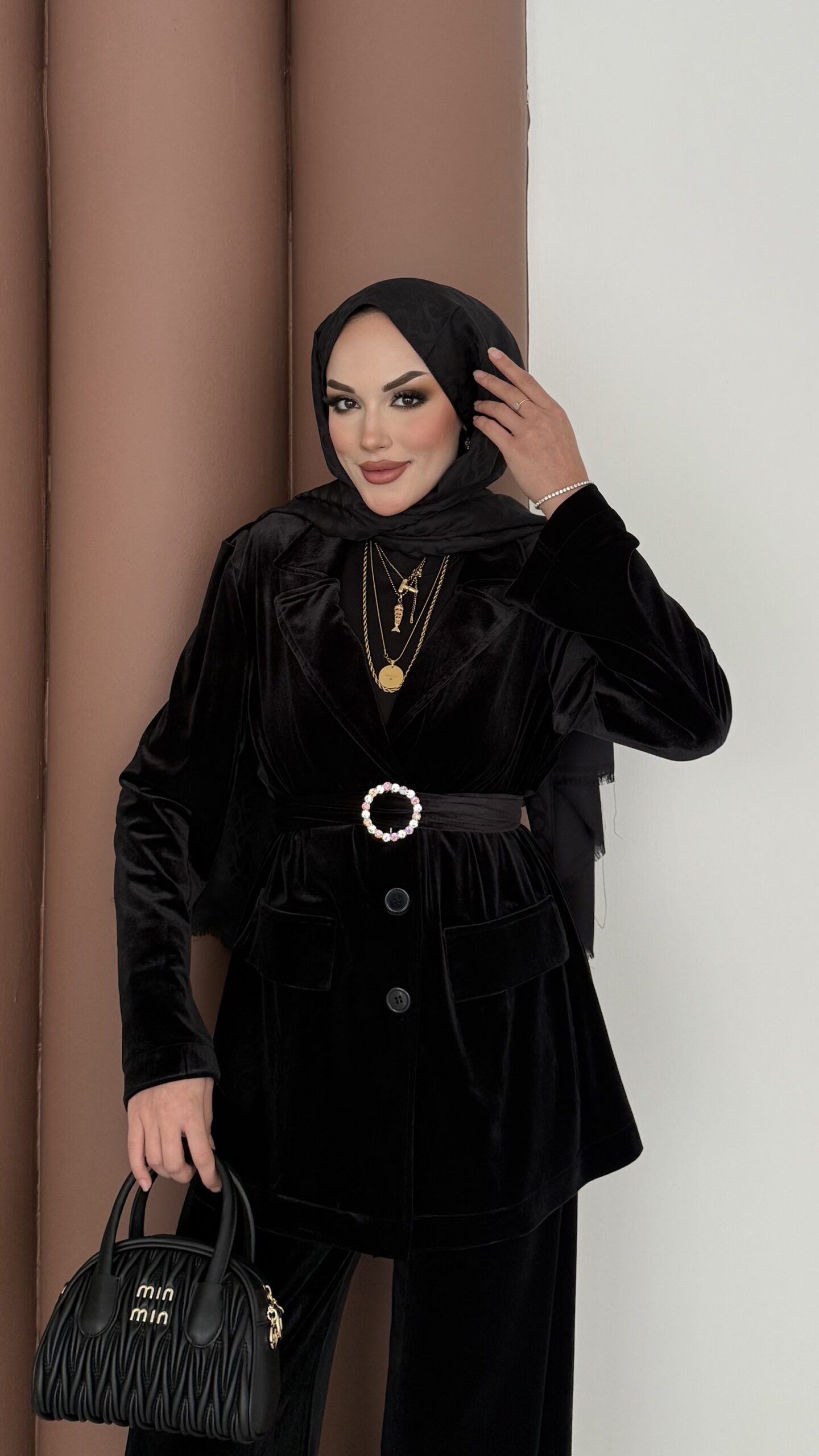 İconic Kadife Blazer İkili Takım |  