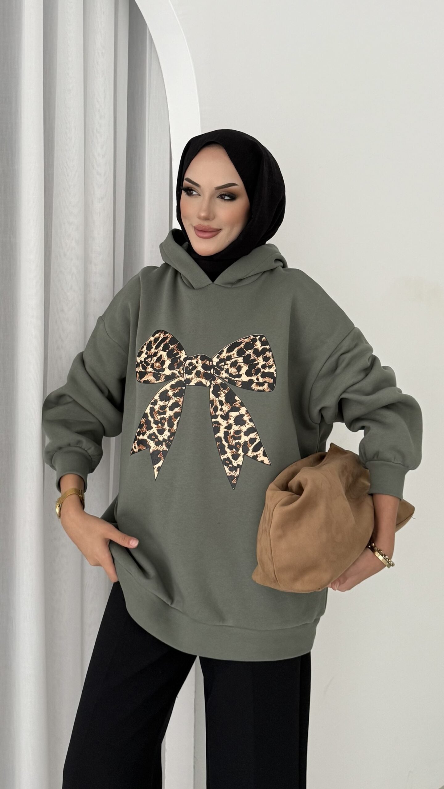 Kurdela Baskılı Şardonlu Sweatshirt |  