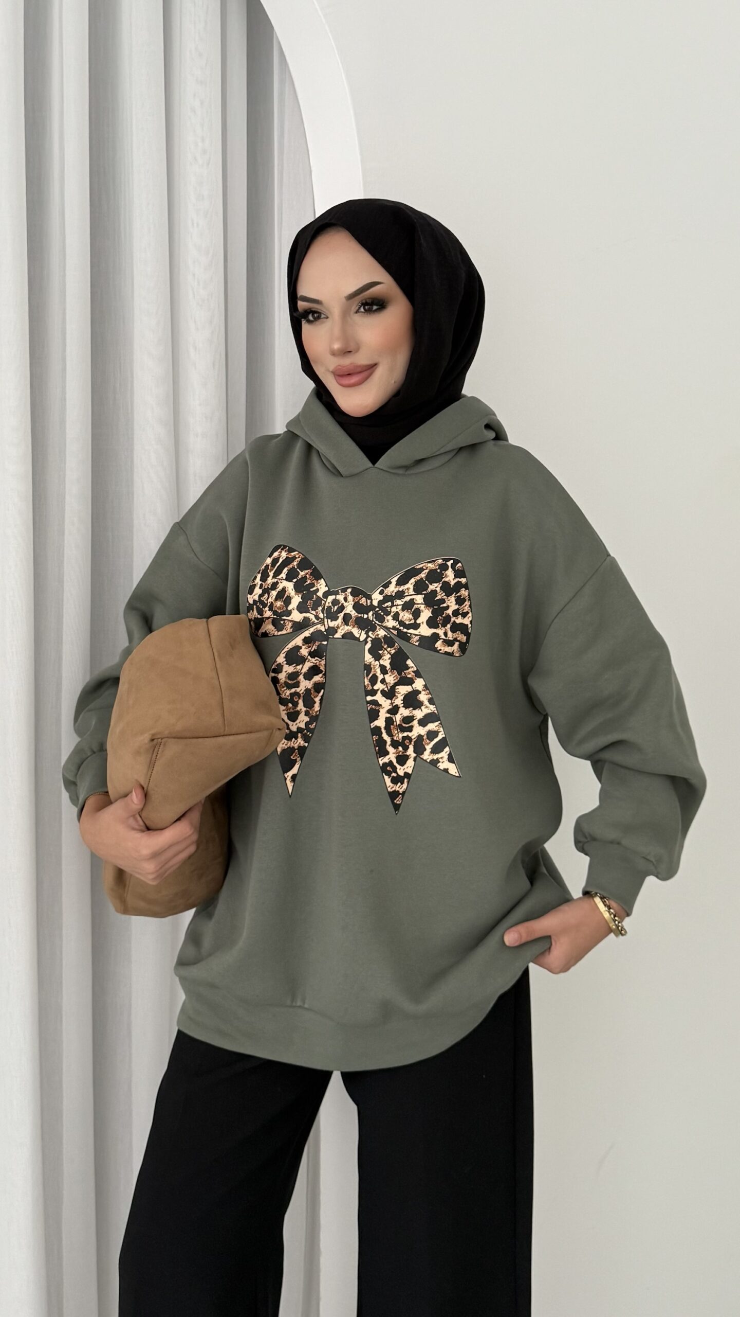 Kurdela Baskılı Şardonlu Sweatshirt |  