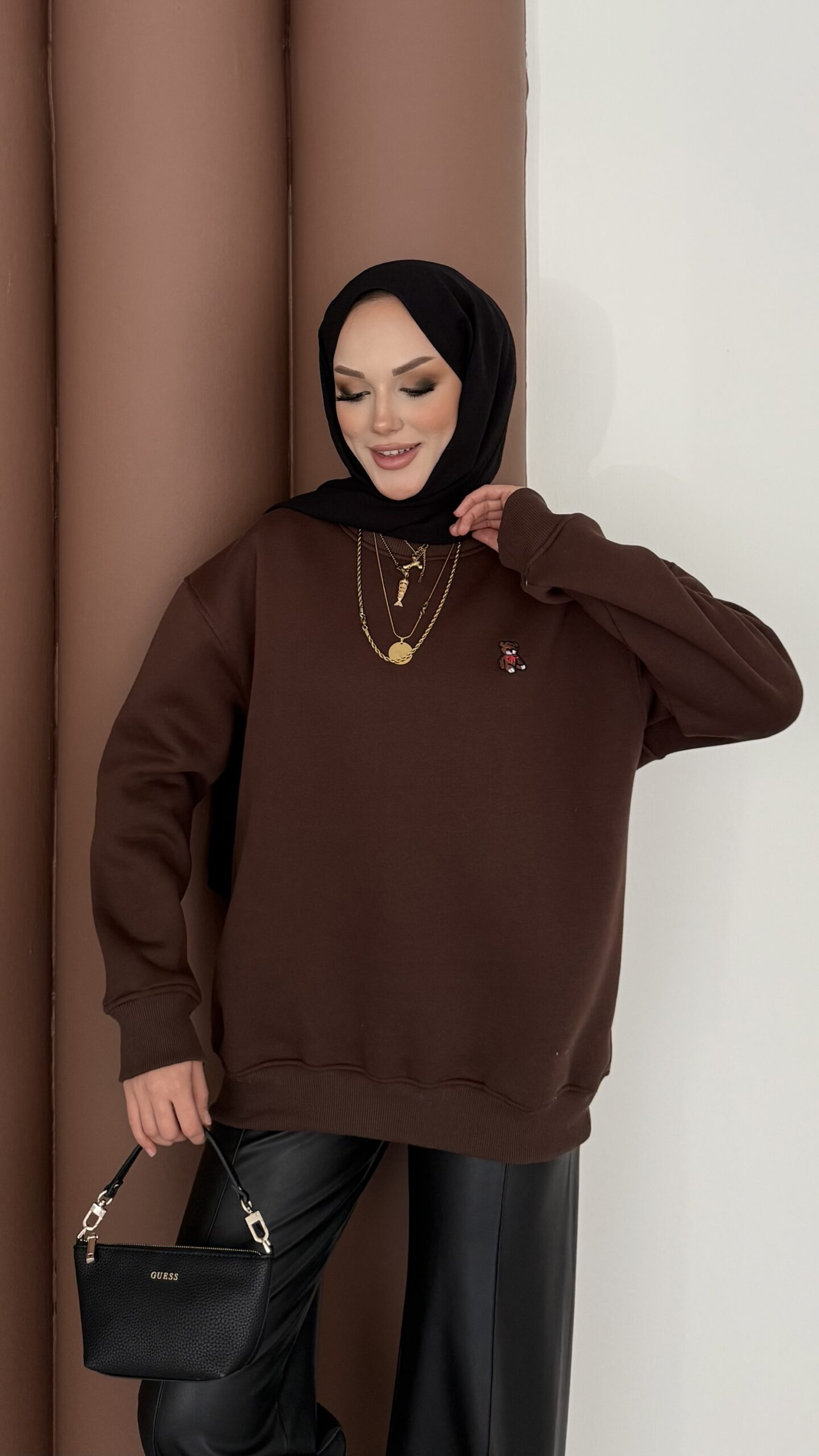 Ayıcık Baskılı Şardonlu Sweat |  