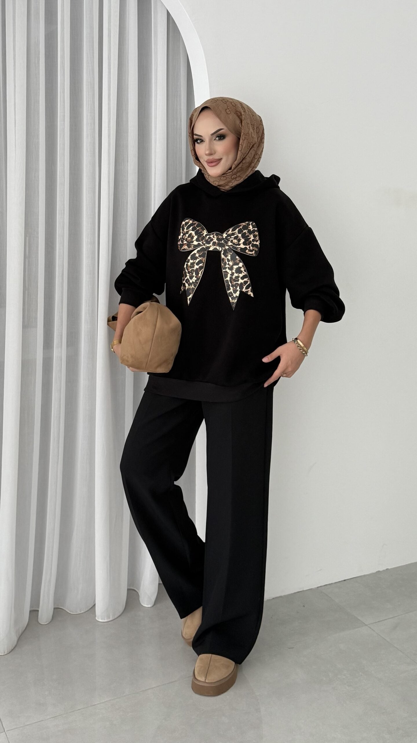 Kurdela Baskılı Şardonlu Sweatshirt |  
