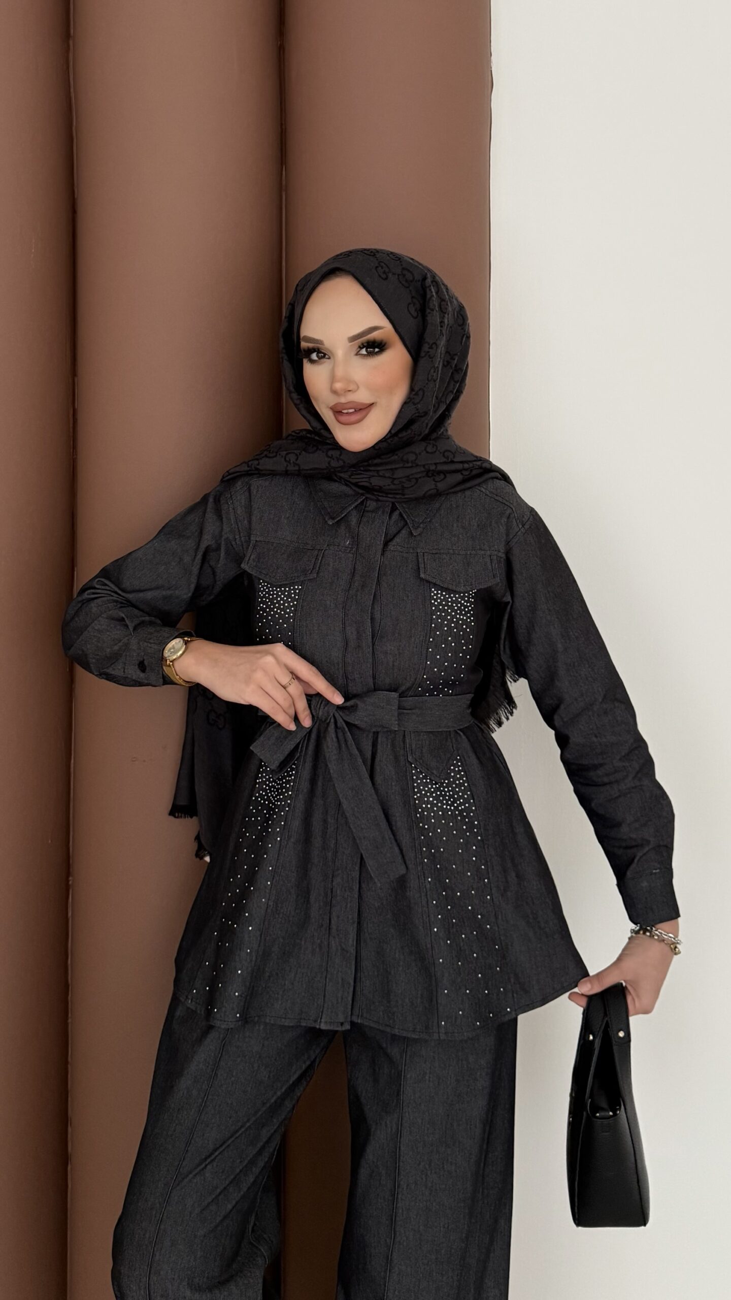 Belinda Premium Taşlı İkili Takım |  