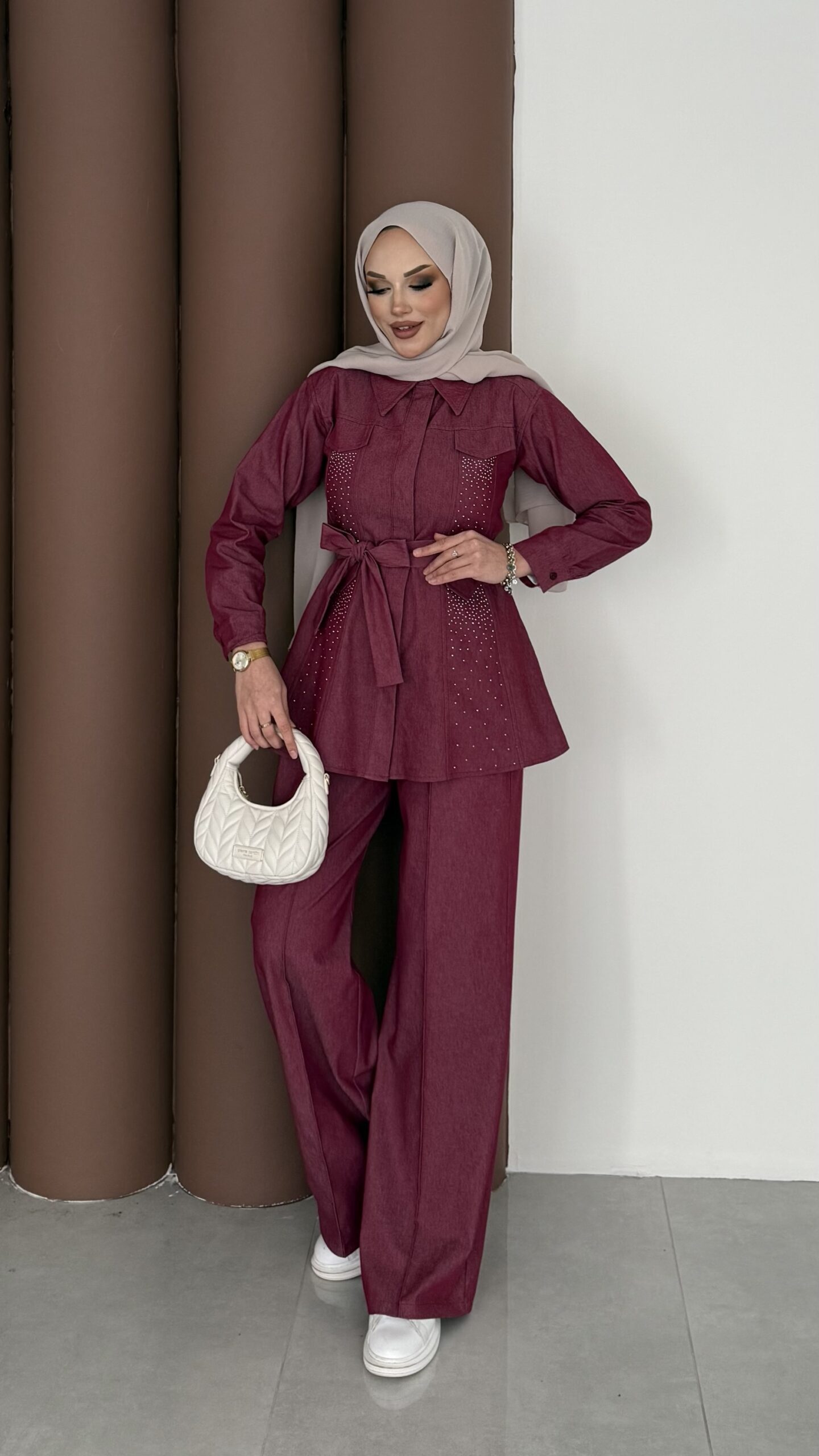 Belinda Premium Taşlı İkili Takım |  