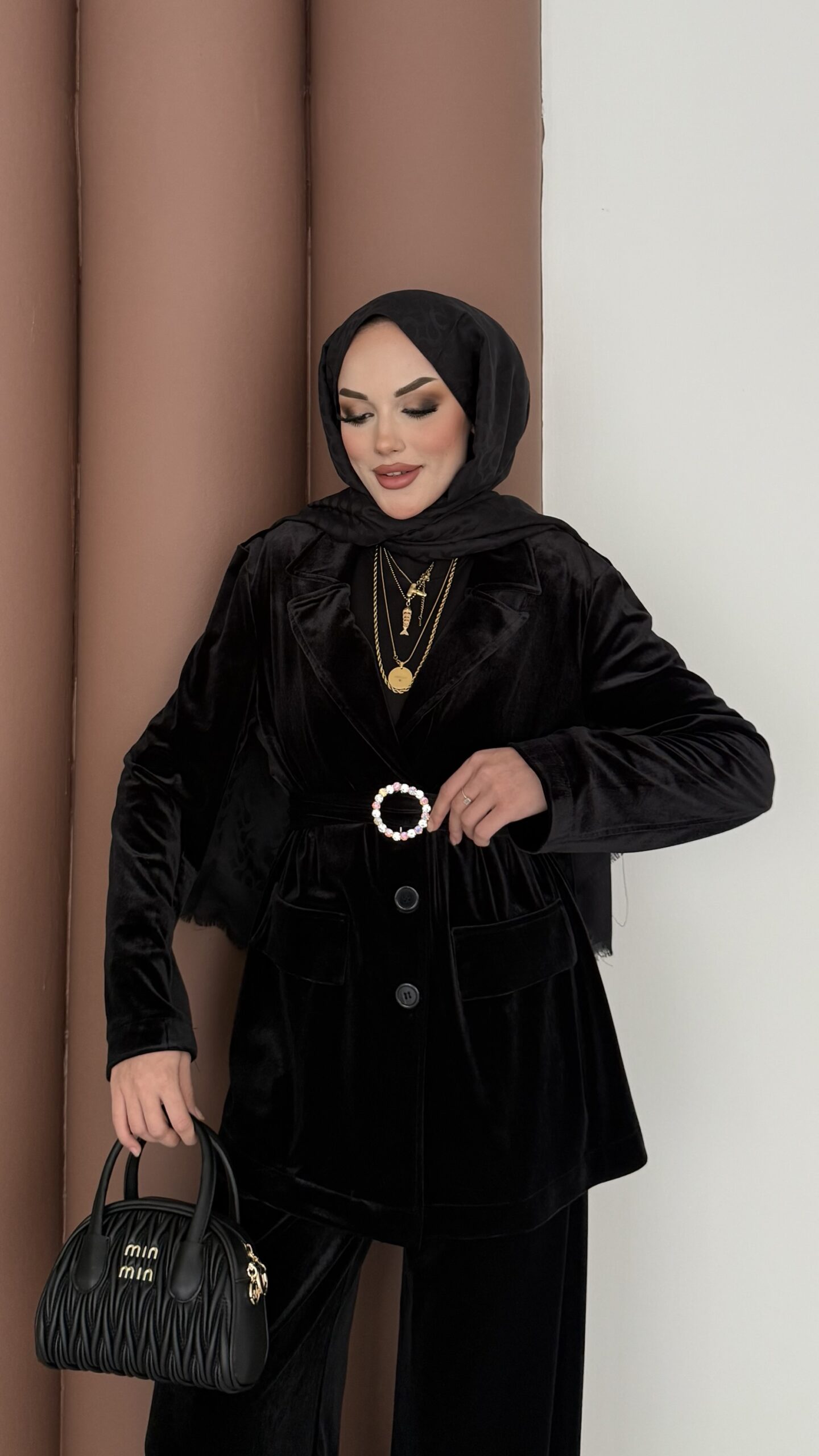 İconic Kadife Blazer İkili Takım |  