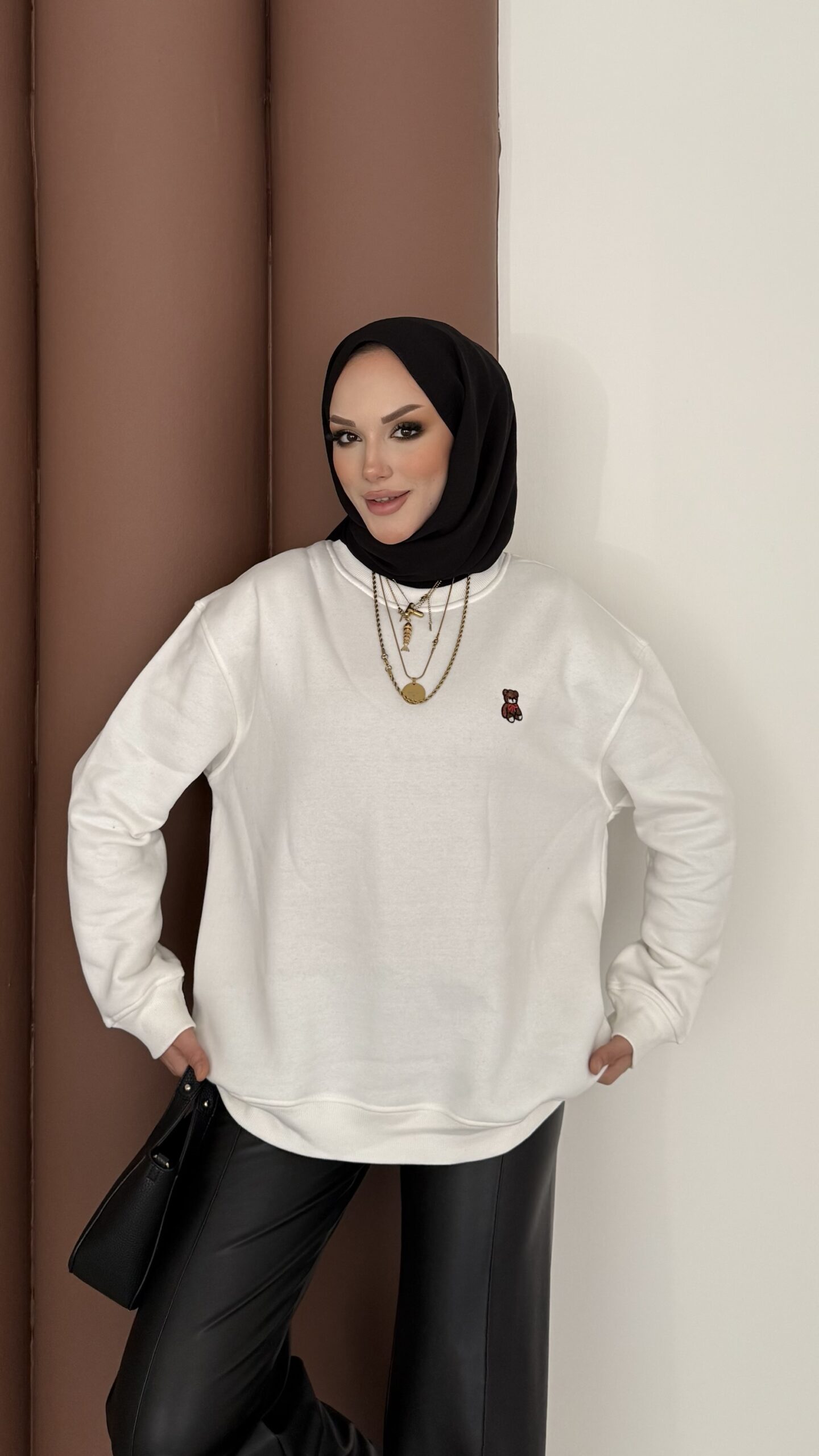 Ayıcık Baskılı Şardonlu Sweat |  