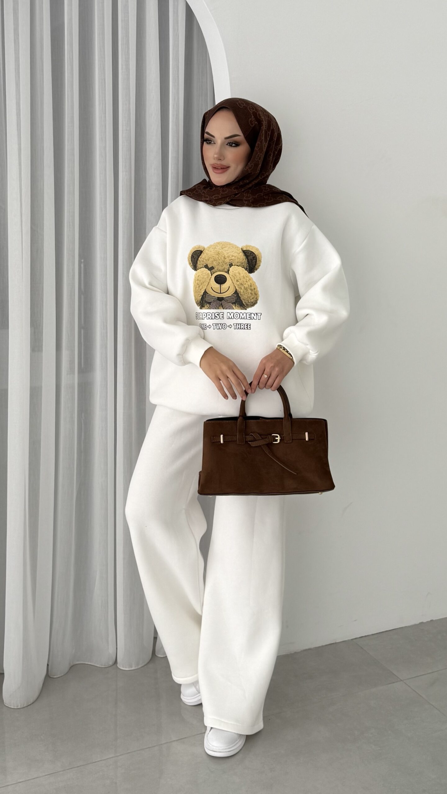 Puffy Şardonlu Sweat İkili Takım |  