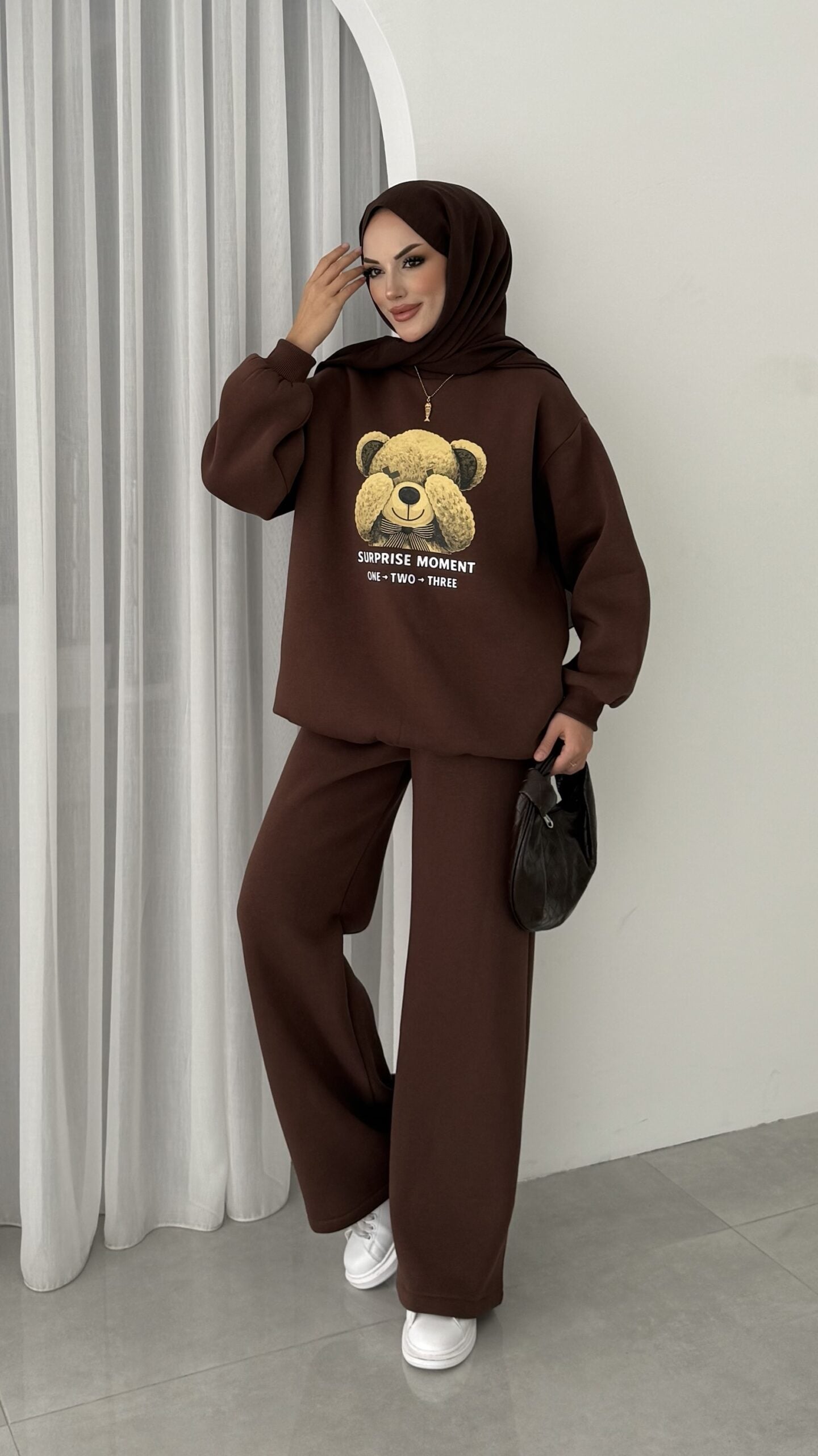 Puffy Şardonlu Sweat İkili Takım |  