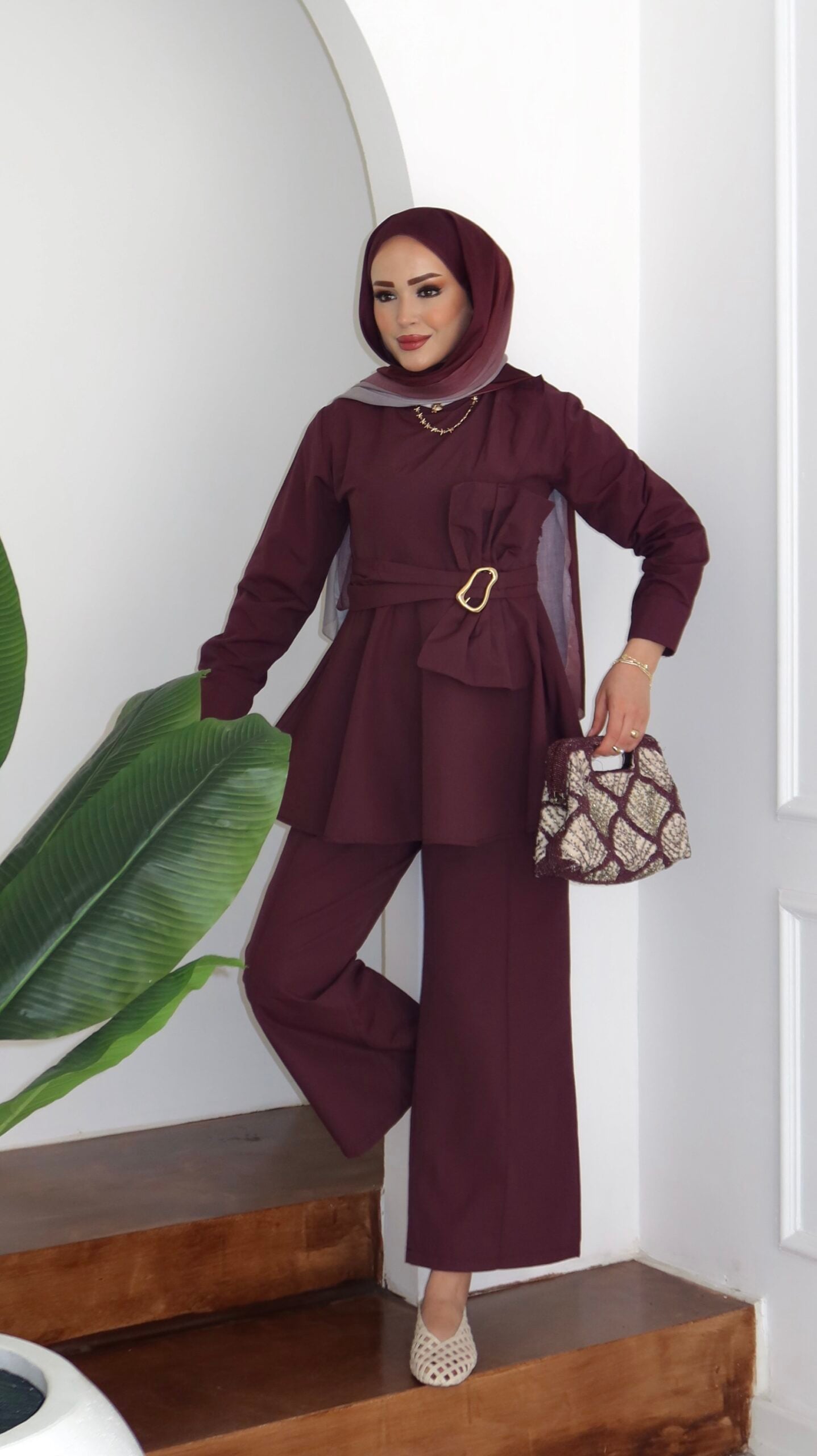 Zaira Fiyonklu Poplin İkili Takım |  