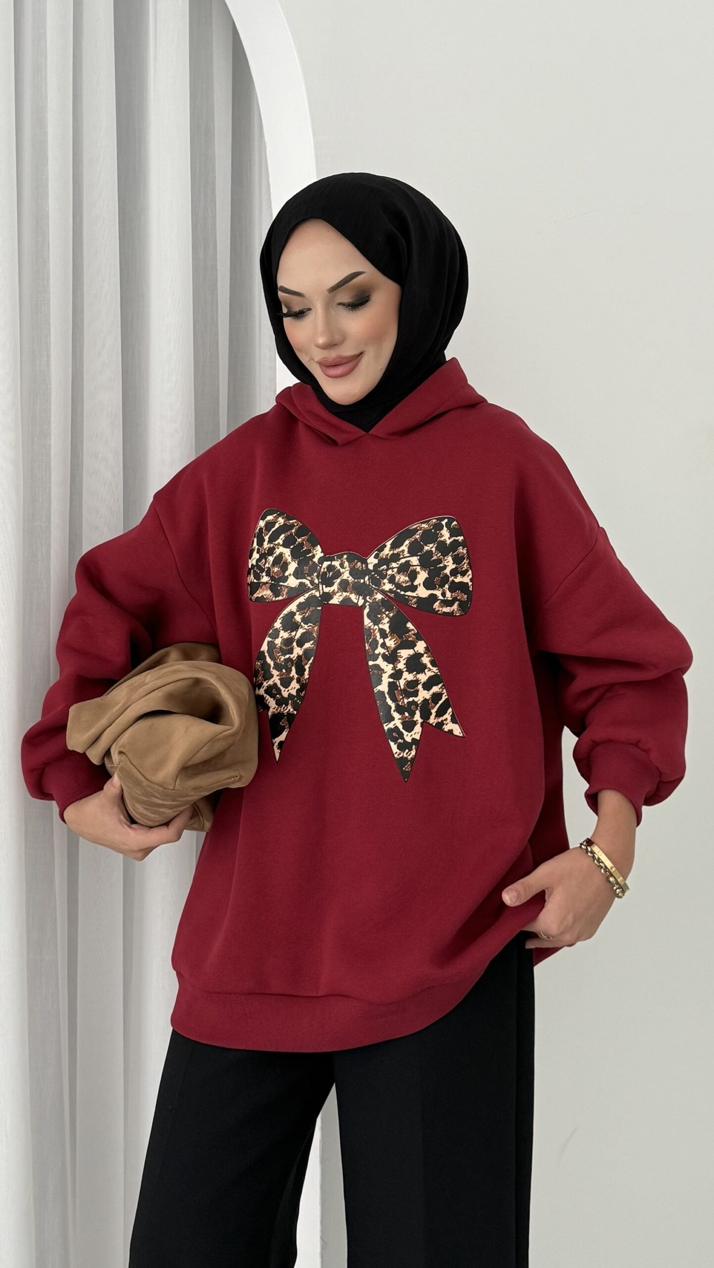 Kurdela Baskılı Şardonlu Sweatshirt |  