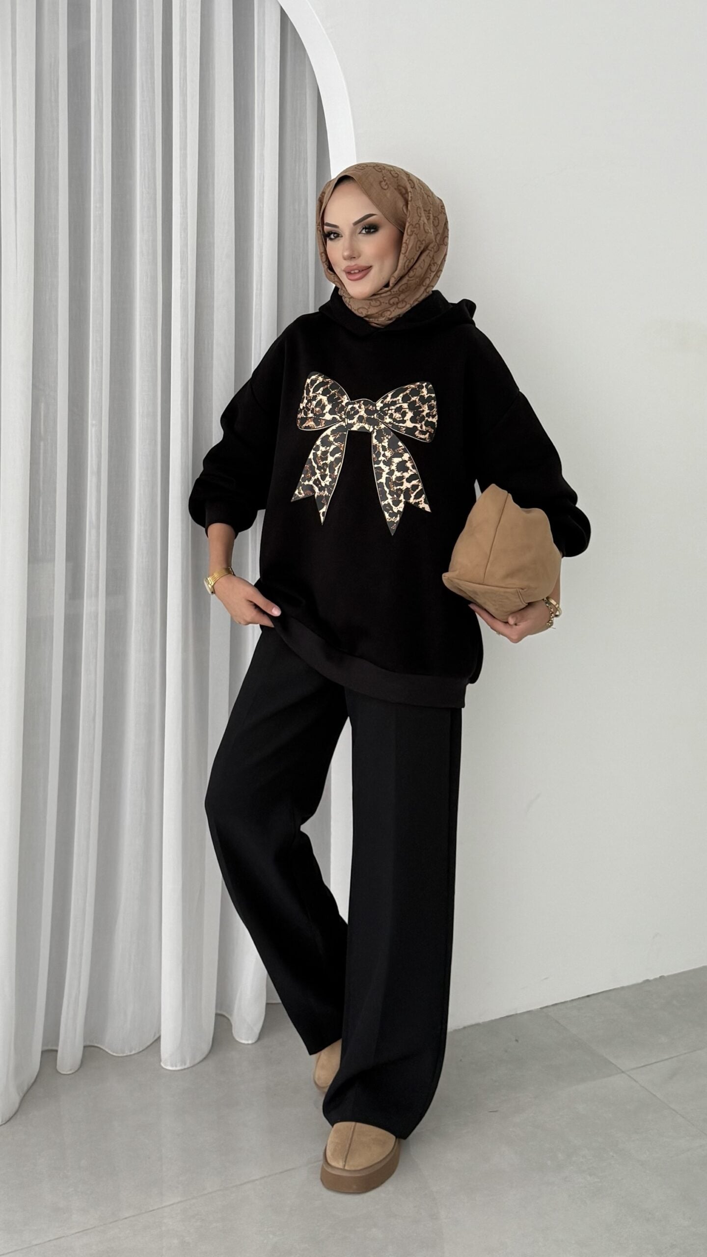 Kurdela Baskılı Şardonlu Sweatshirt |  