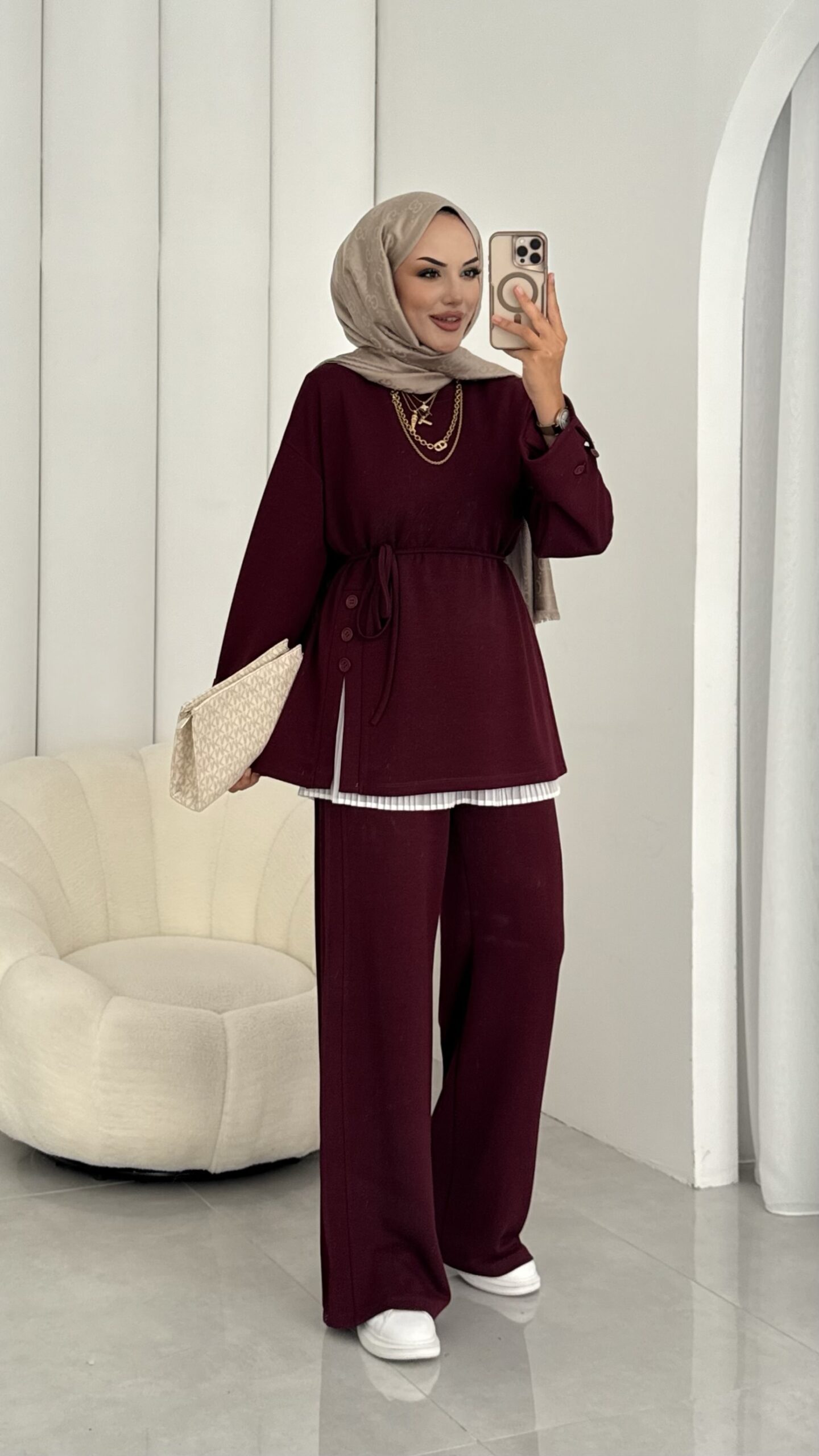 Premium Oysh Düğmeli İkili Takım |  