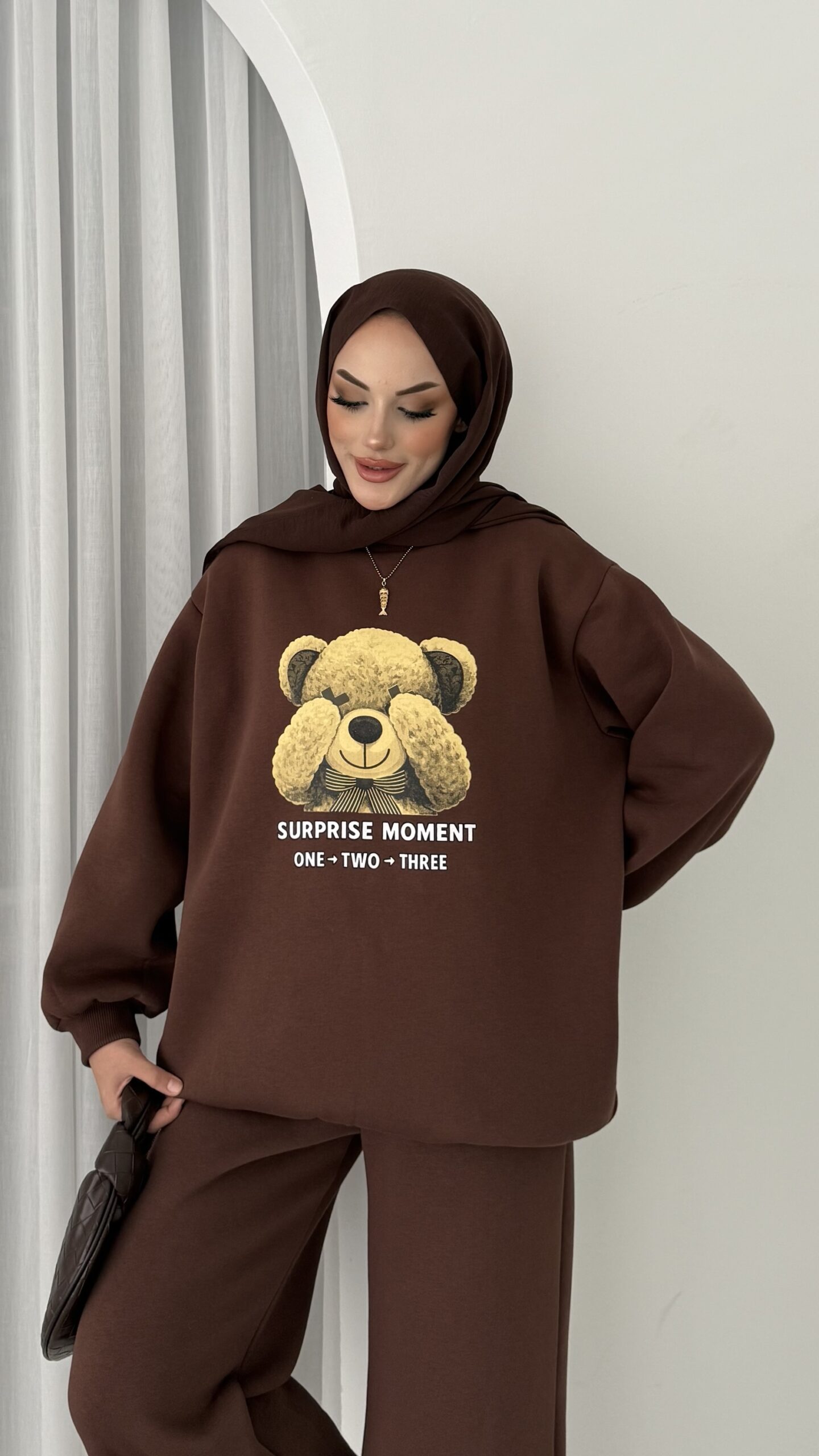 Puffy Şardonlu Sweat İkili Takım |  