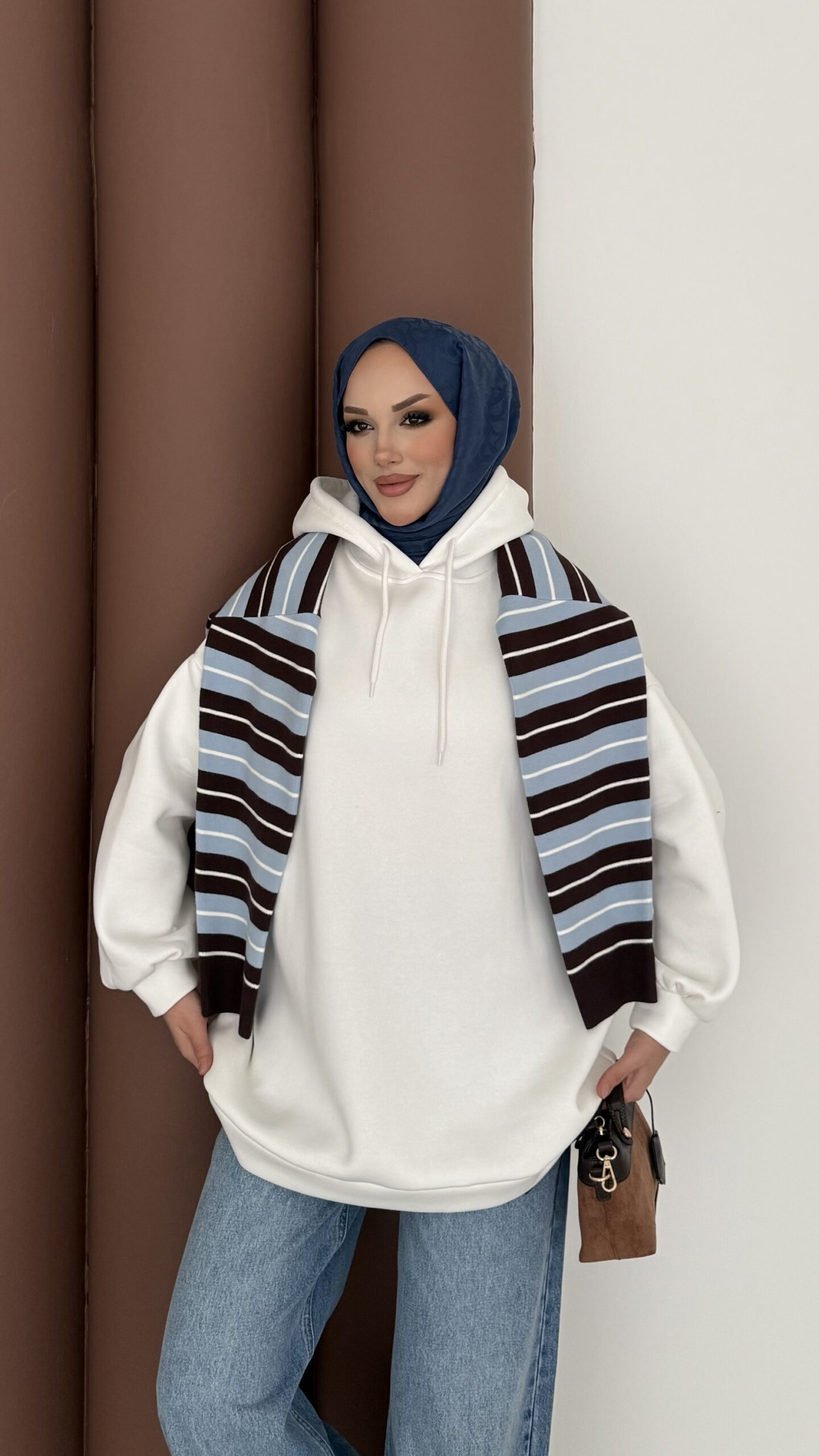 Oversize Basic Şardonlu Sweat |  