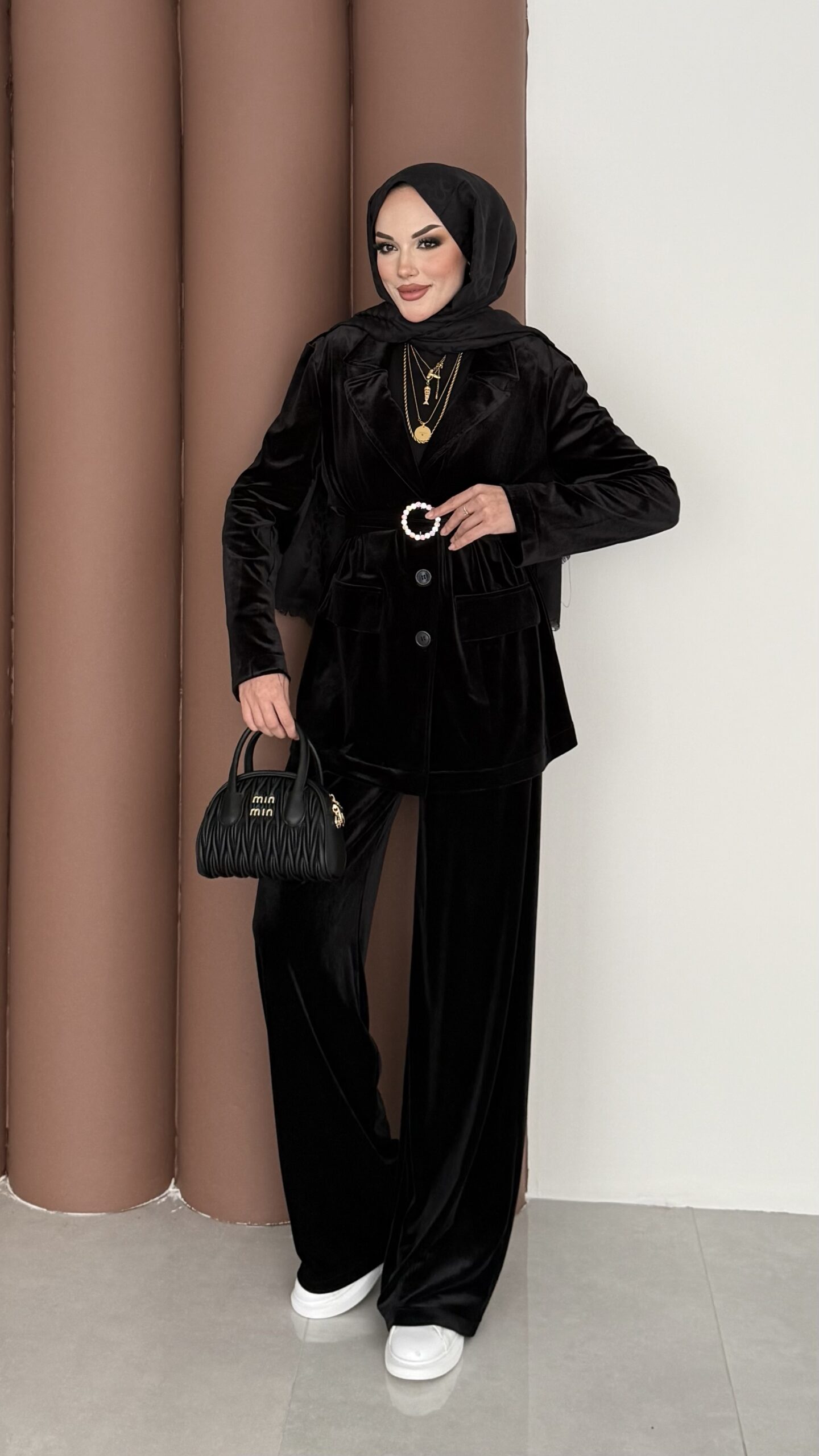İconic Kadife Blazer İkili Takım |  