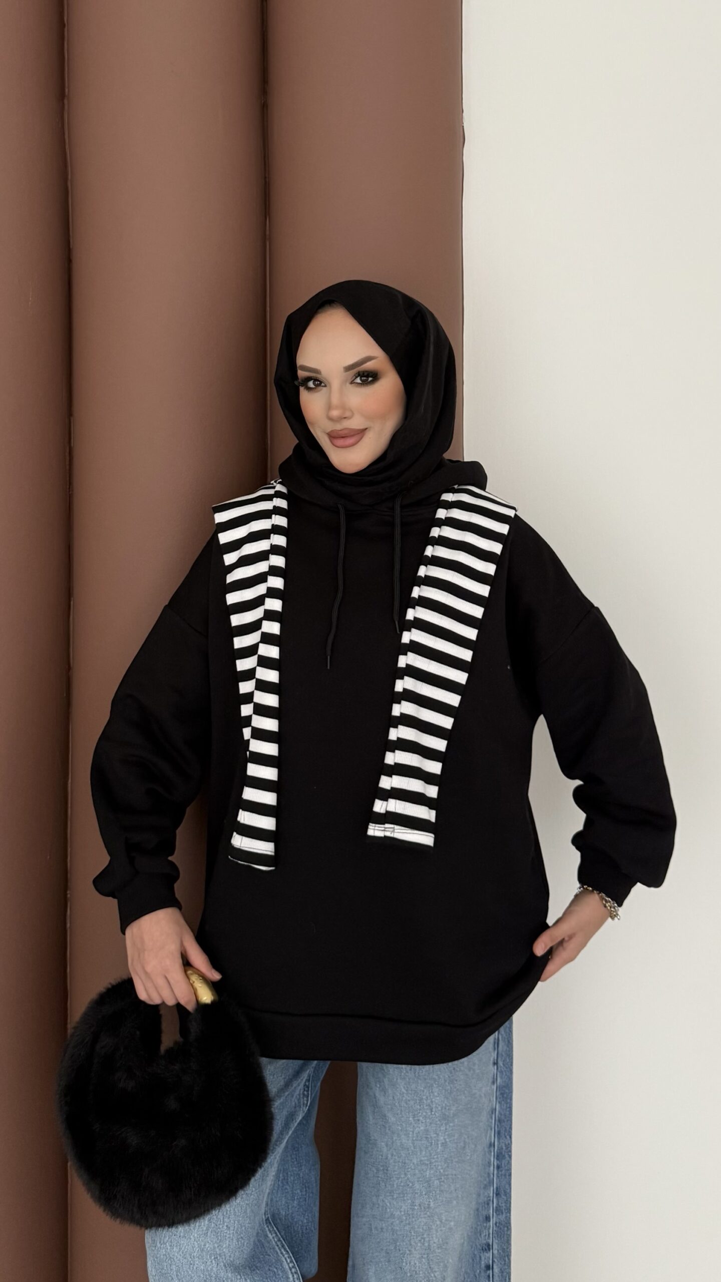 Oversize Basic Şardonlu Sweat |  