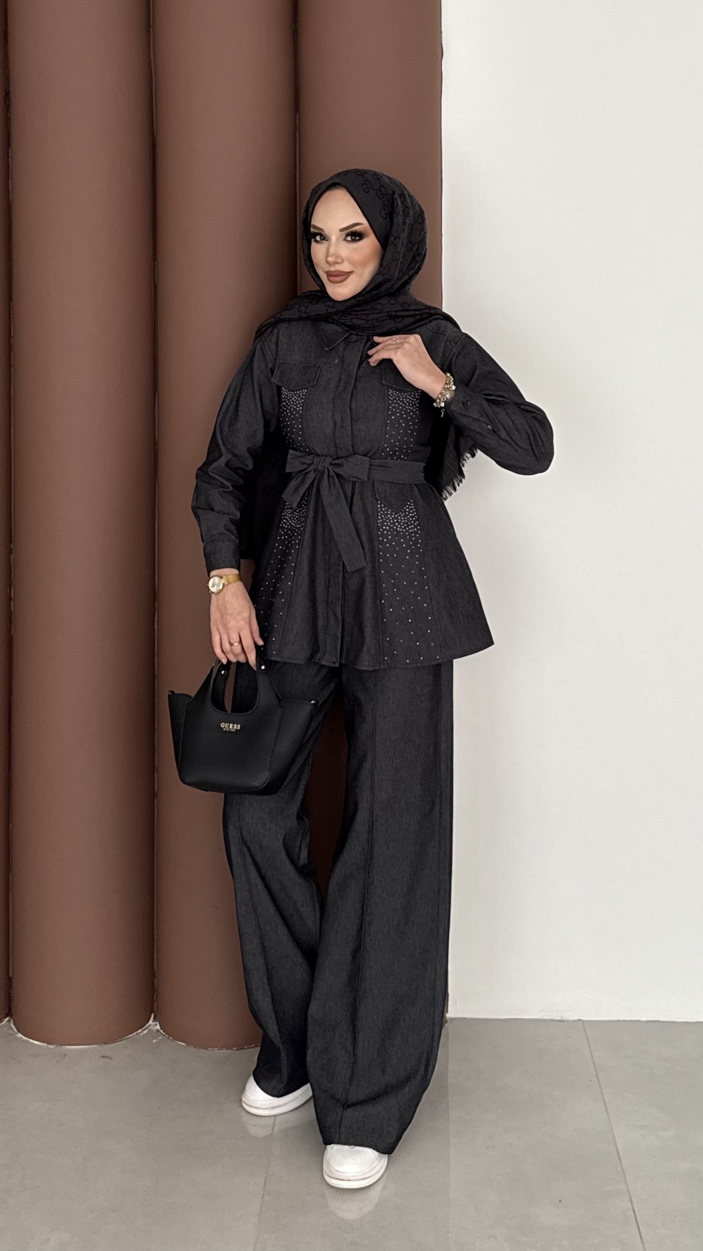 Belinda Premium Taşlı İkili Takım |  
