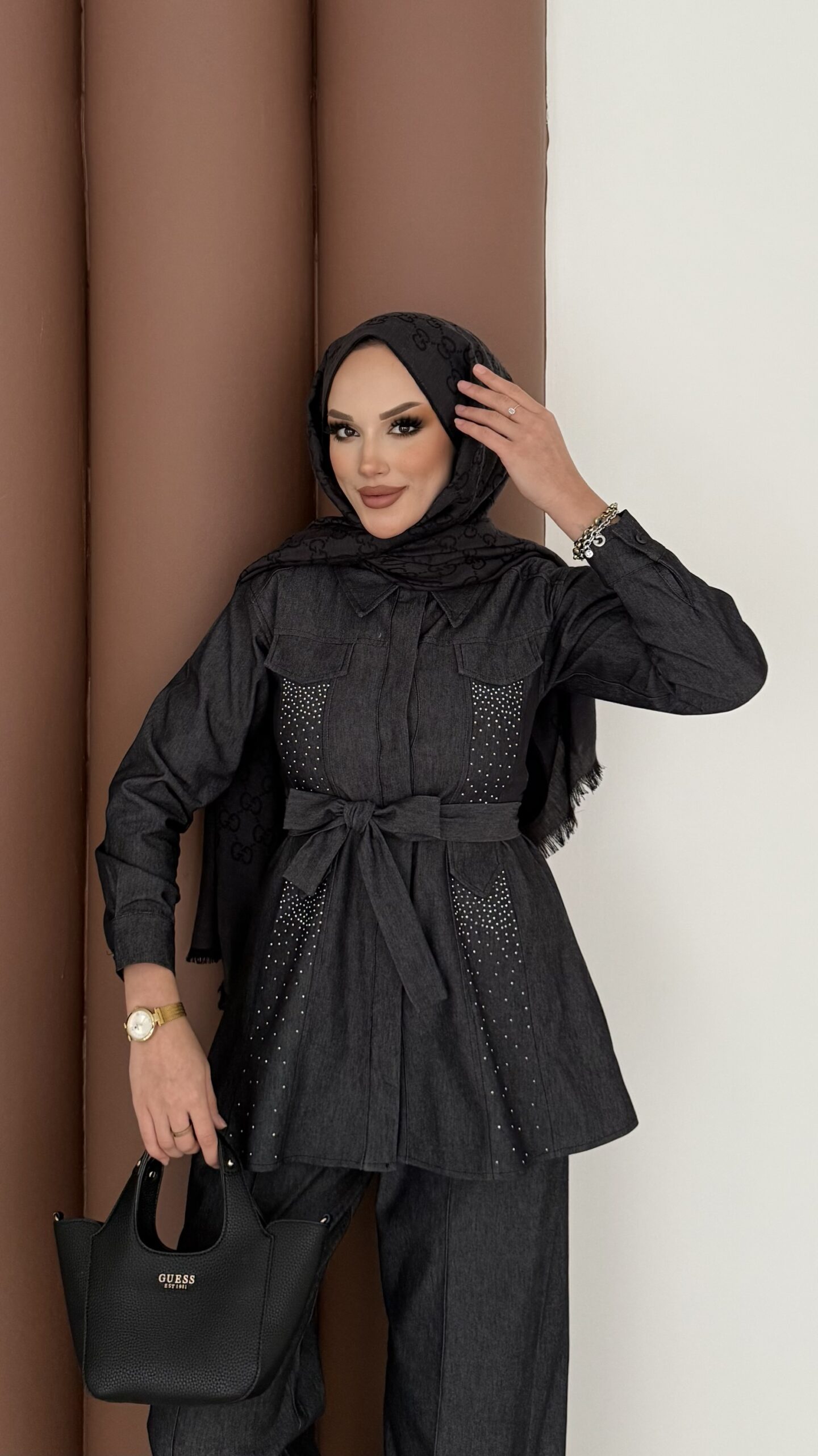 Belinda Premium Taşlı İkili Takım |  