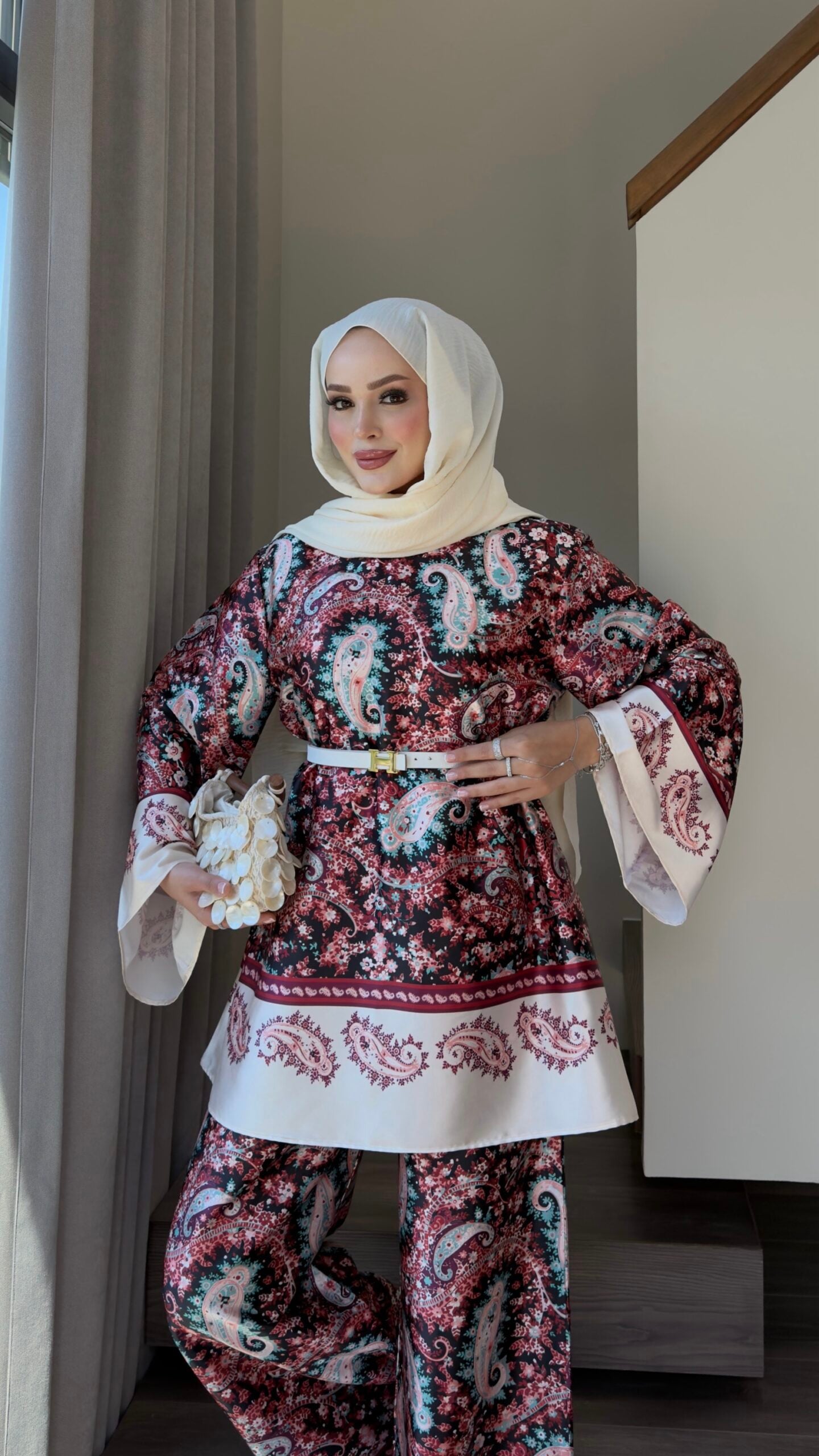 Etnika Desen Saten İkili Takım |  