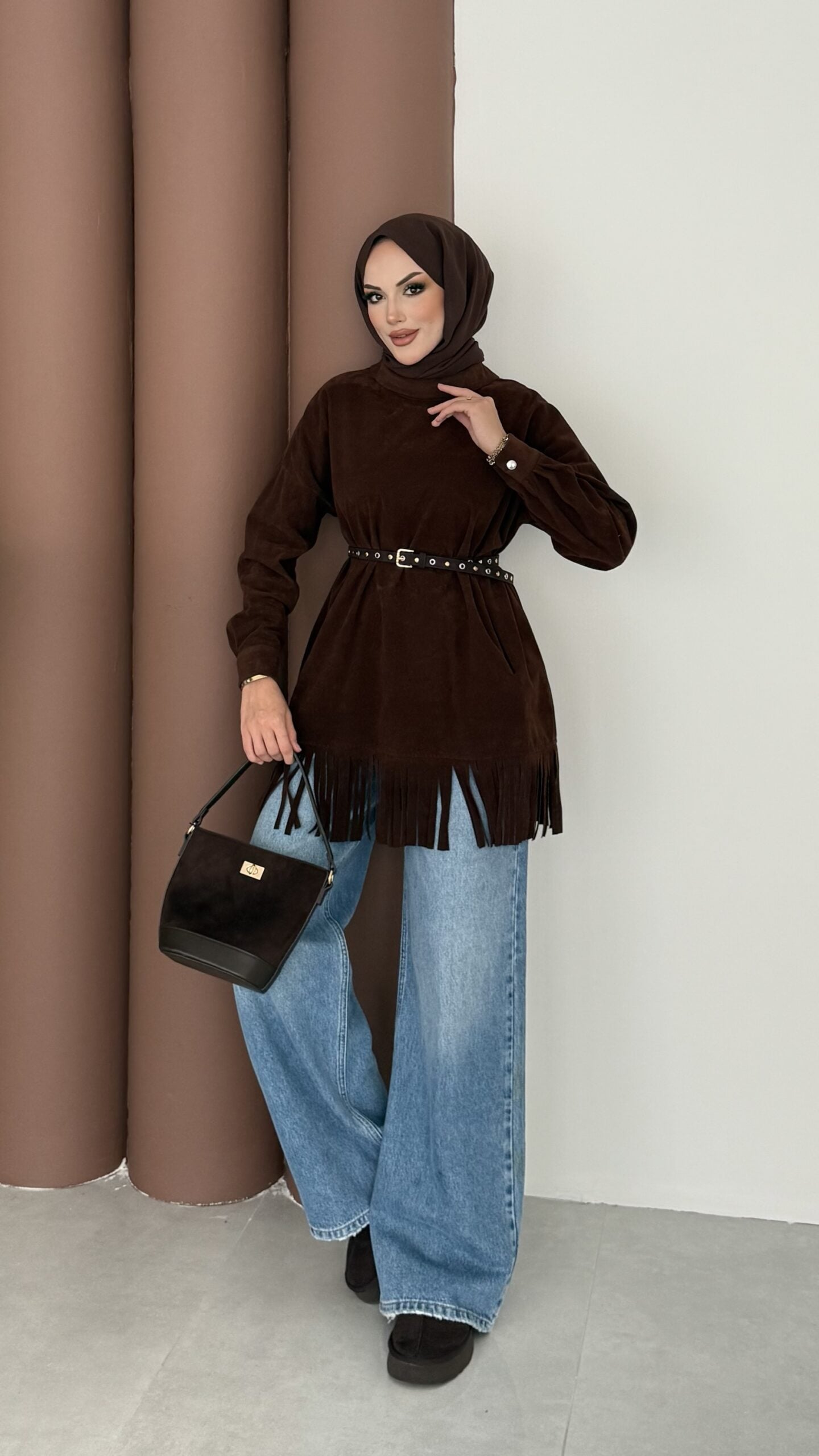 Autumn Süet Fırfırlı Tunik |  