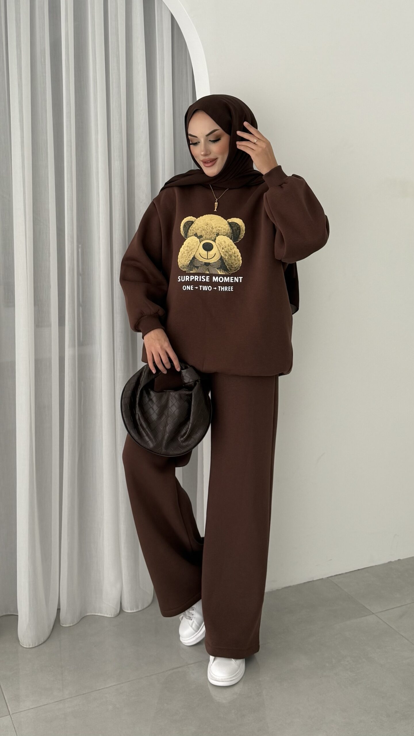 Puffy Şardonlu Sweat İkili Takım |  