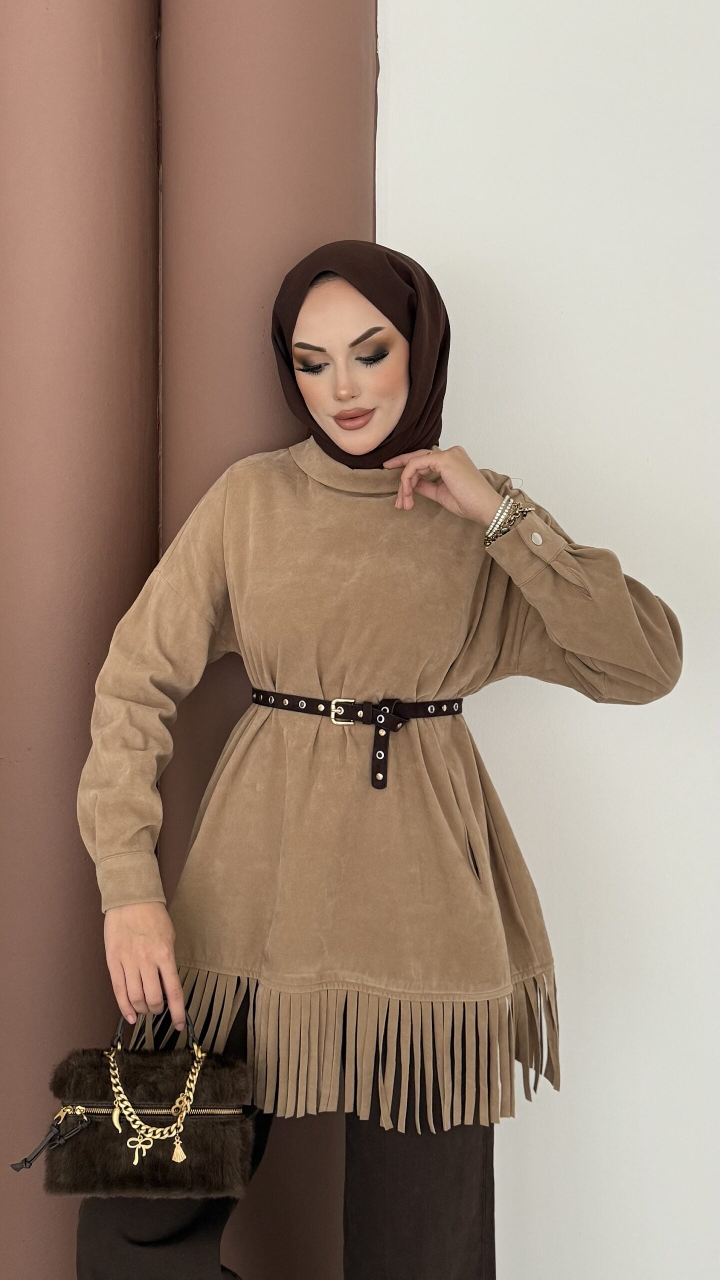 Autumn Süet Fırfırlı Tunik |  
