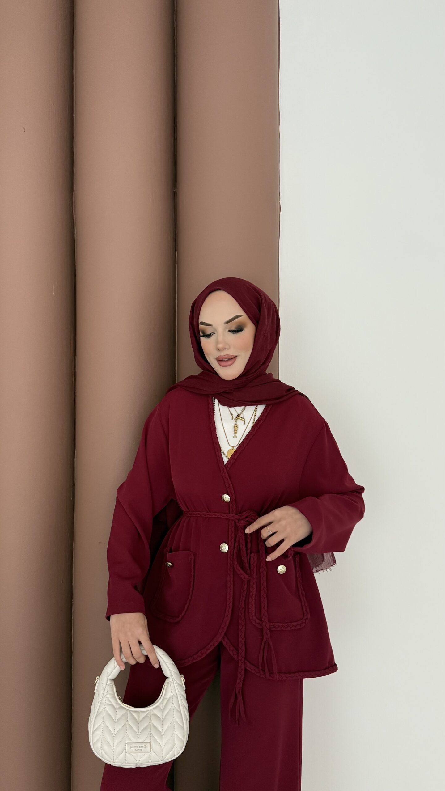 BuQlet Örgü Kemerli İkili Takım |  