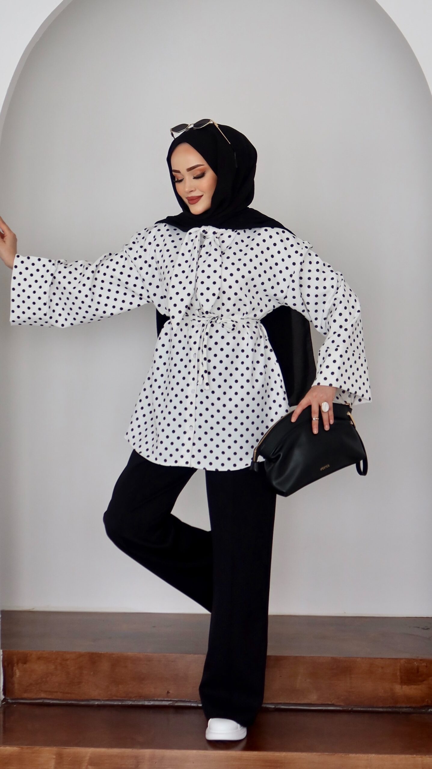 QUALİTY Madam Puanteli Krep İkili Takım |  