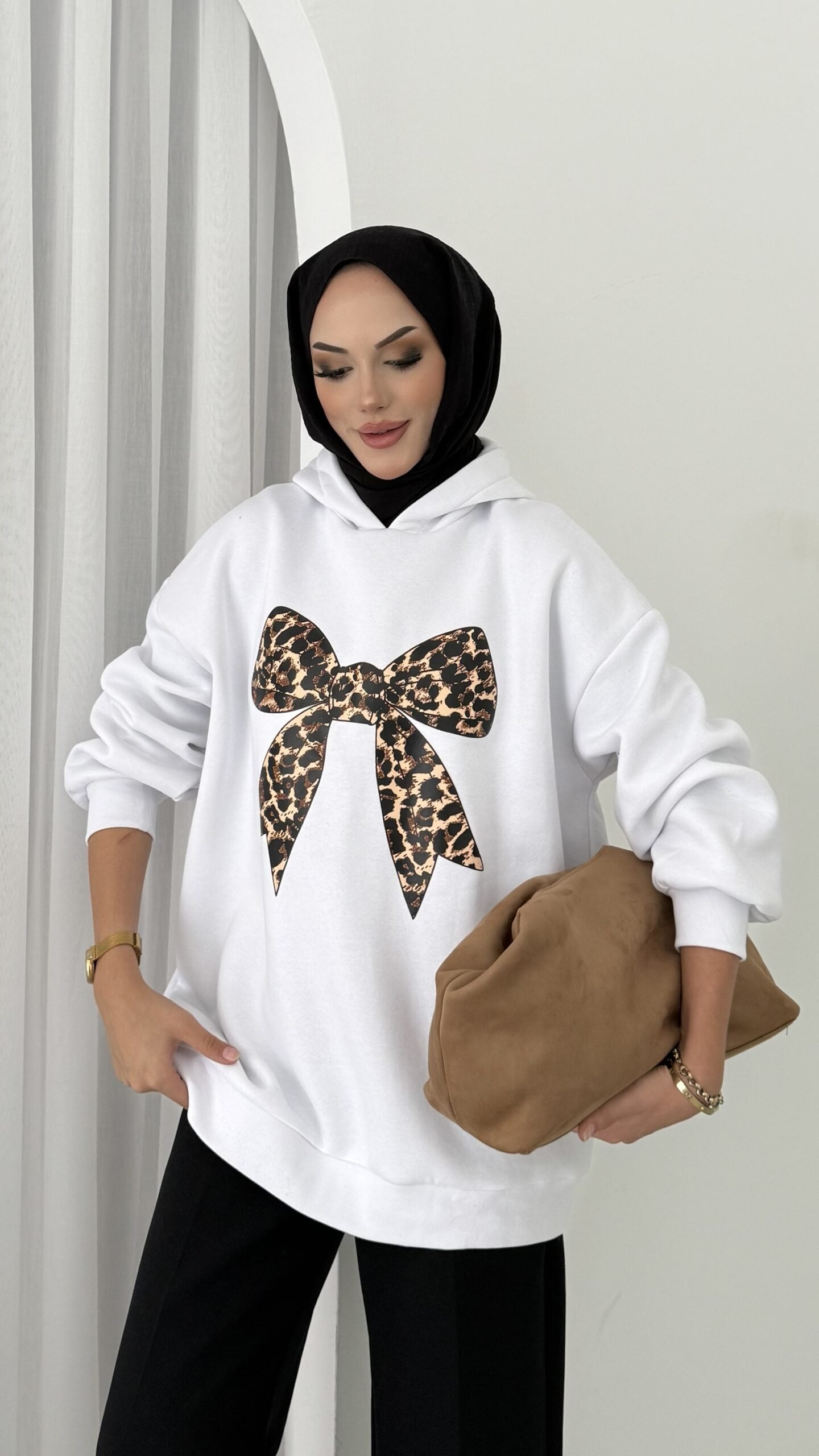 Kurdela Baskılı Şardonlu Sweatshirt |  