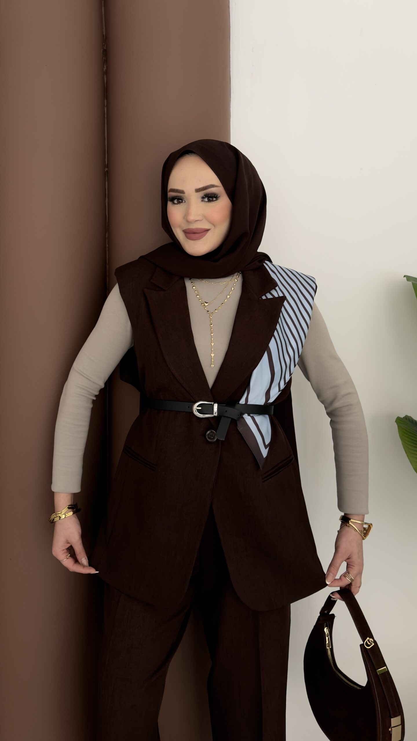 Dufy Kemerli Yelek İkili Takım |  