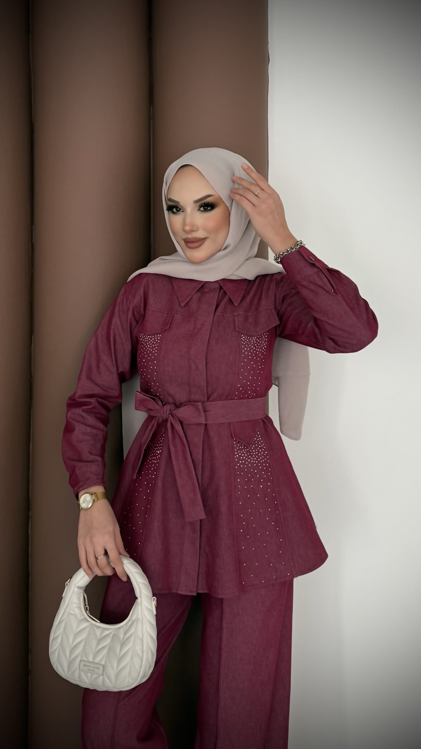 Belinda Premium Taşlı İkili Takım |  
