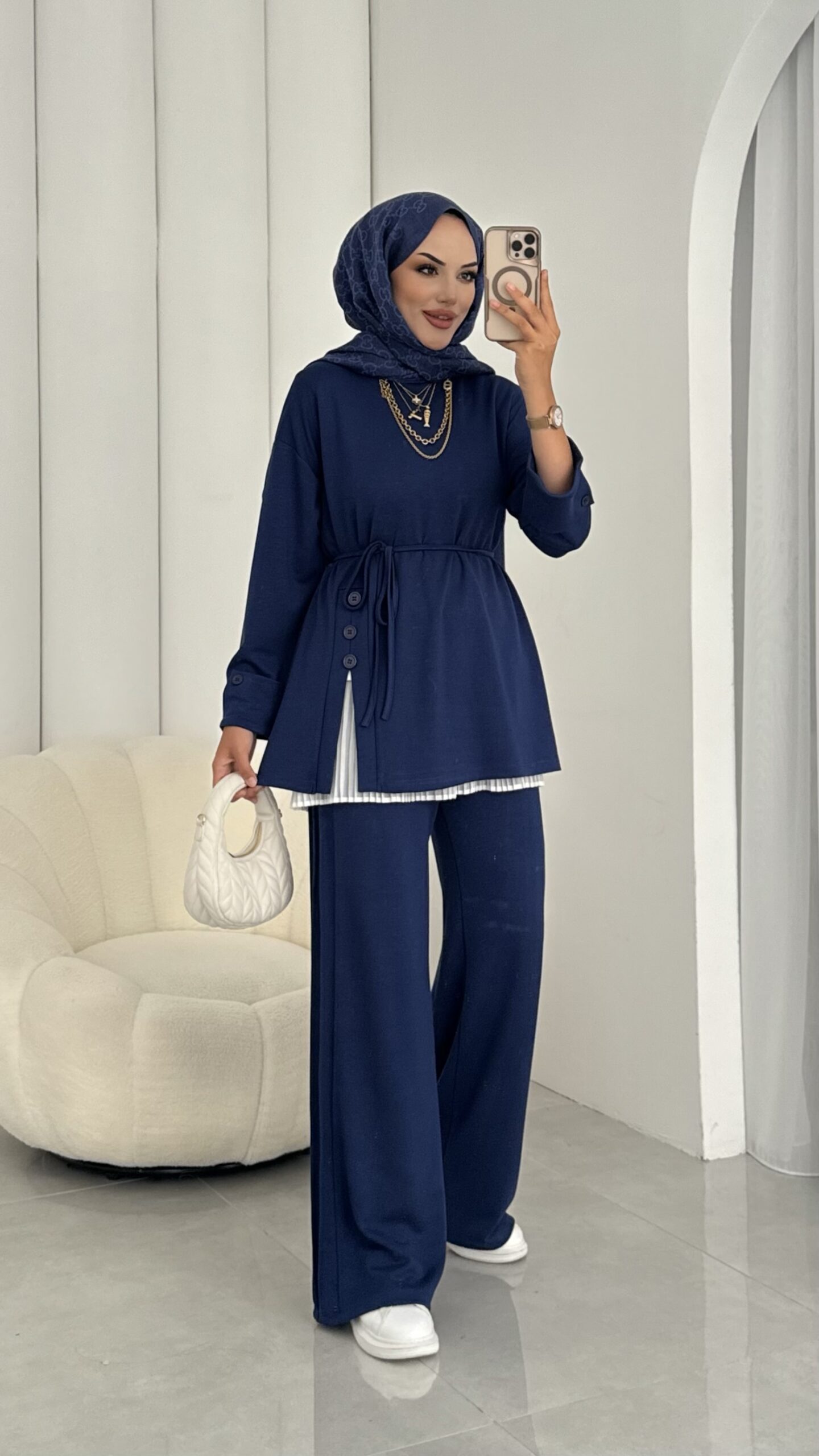 Premium Oysh Düğmeli İkili Takım |  