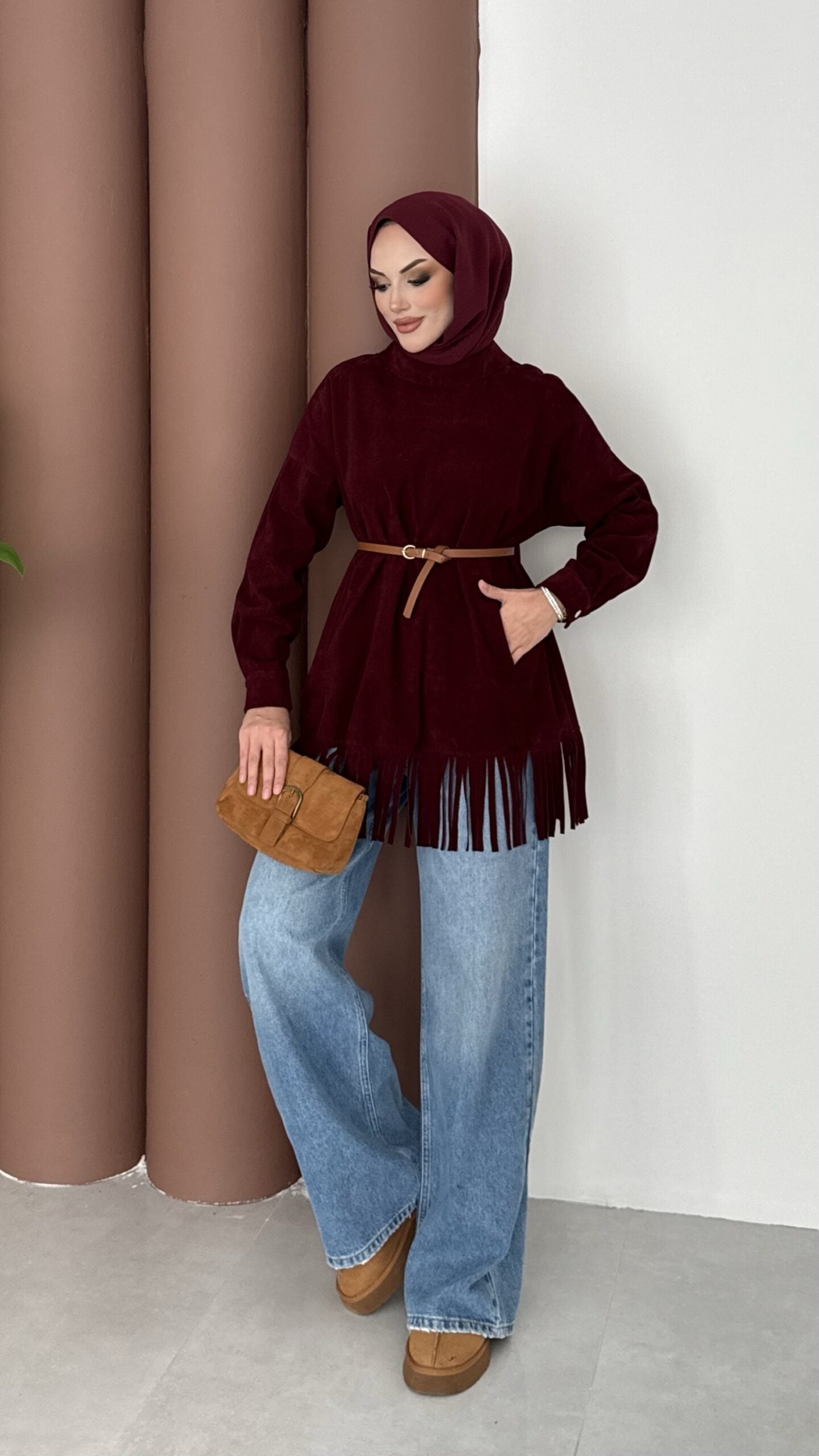 Autumn Süet Fırfırlı Tunik |  
