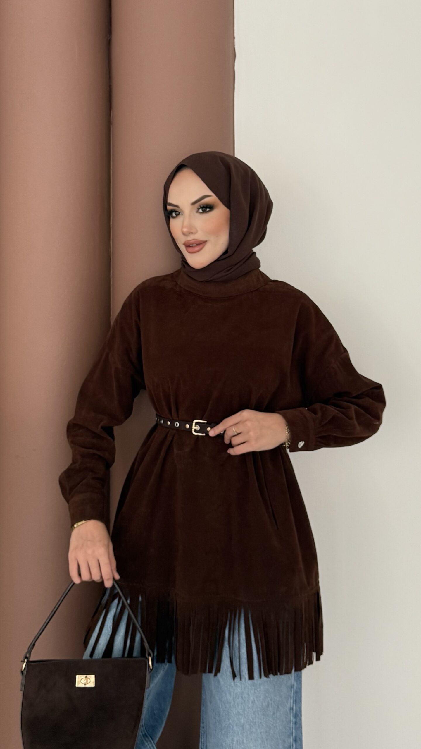 Autumn Süet Fırfırlı Tunik |  