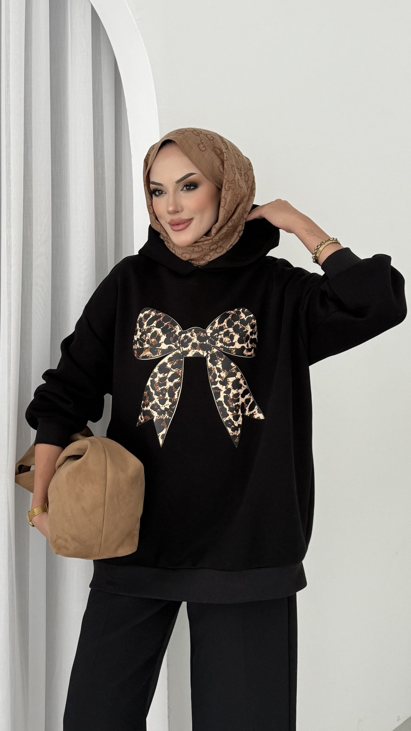 Kurdela Baskılı Şardonlu Sweatshirt |  