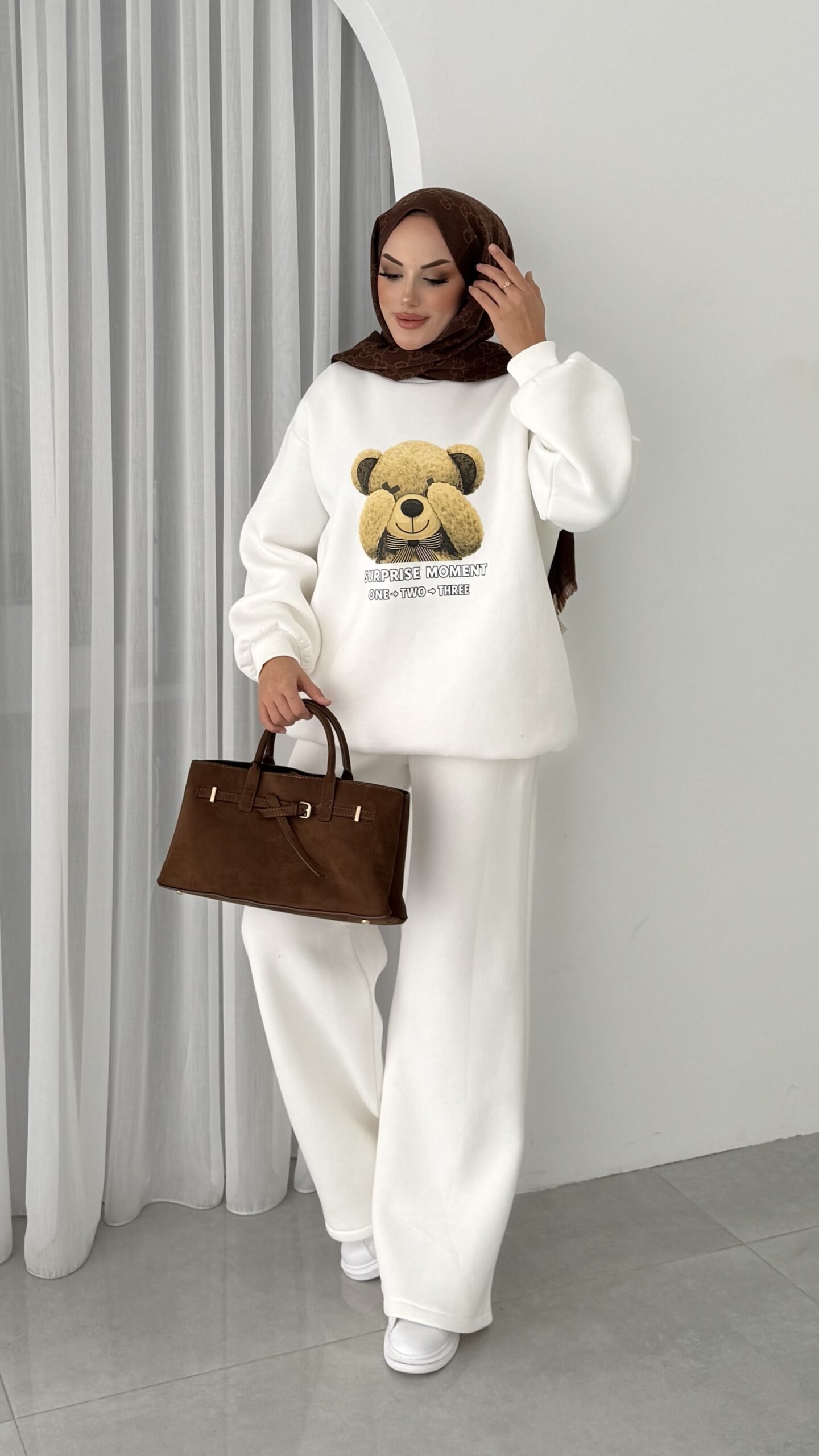 Puffy Şardonlu Sweat İkili Takım |  