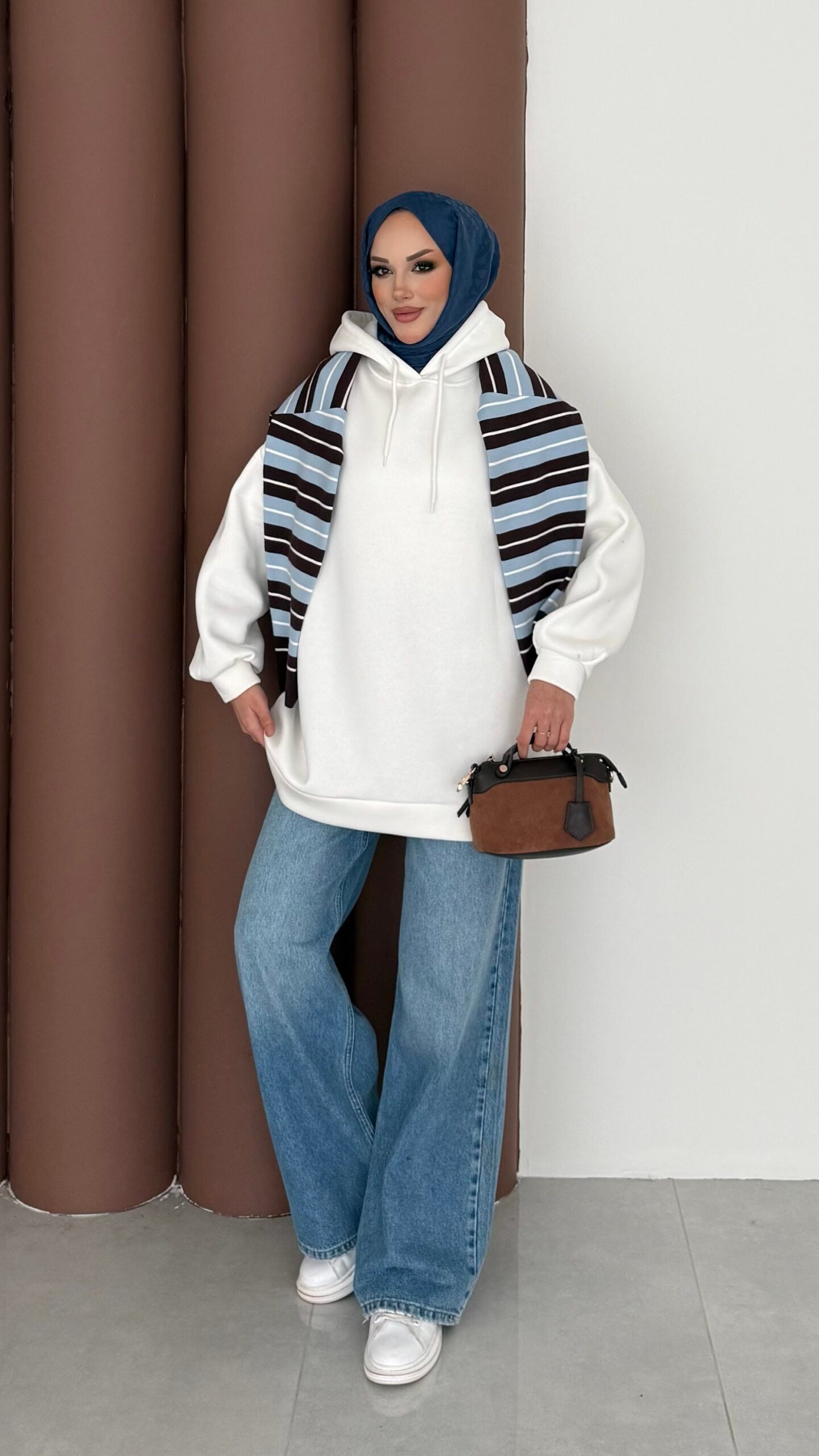 Oversize Basic Şardonlu Sweat |  